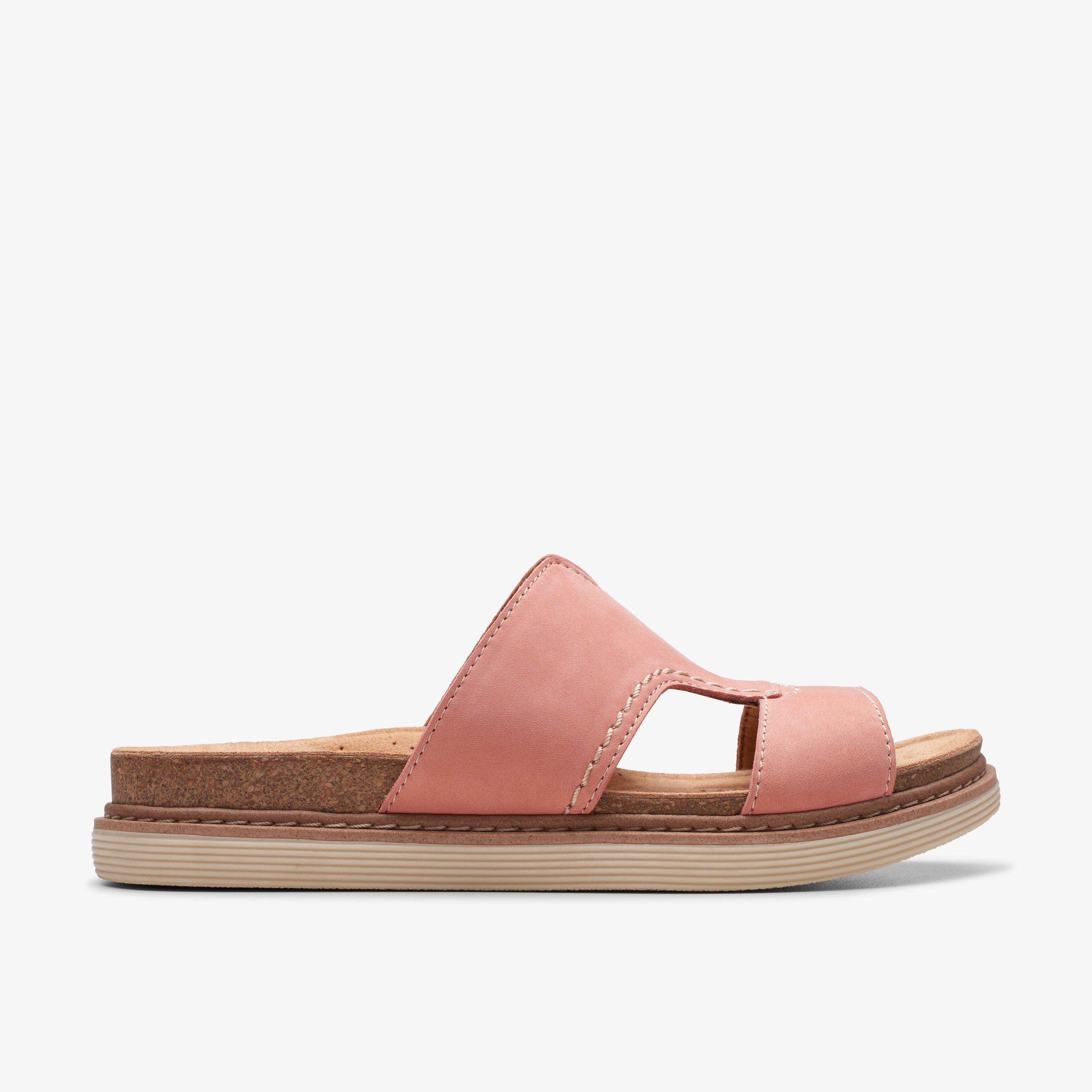 WOMENS Arwell Walk Peach Nubuck Flat Sandals | Clarks US