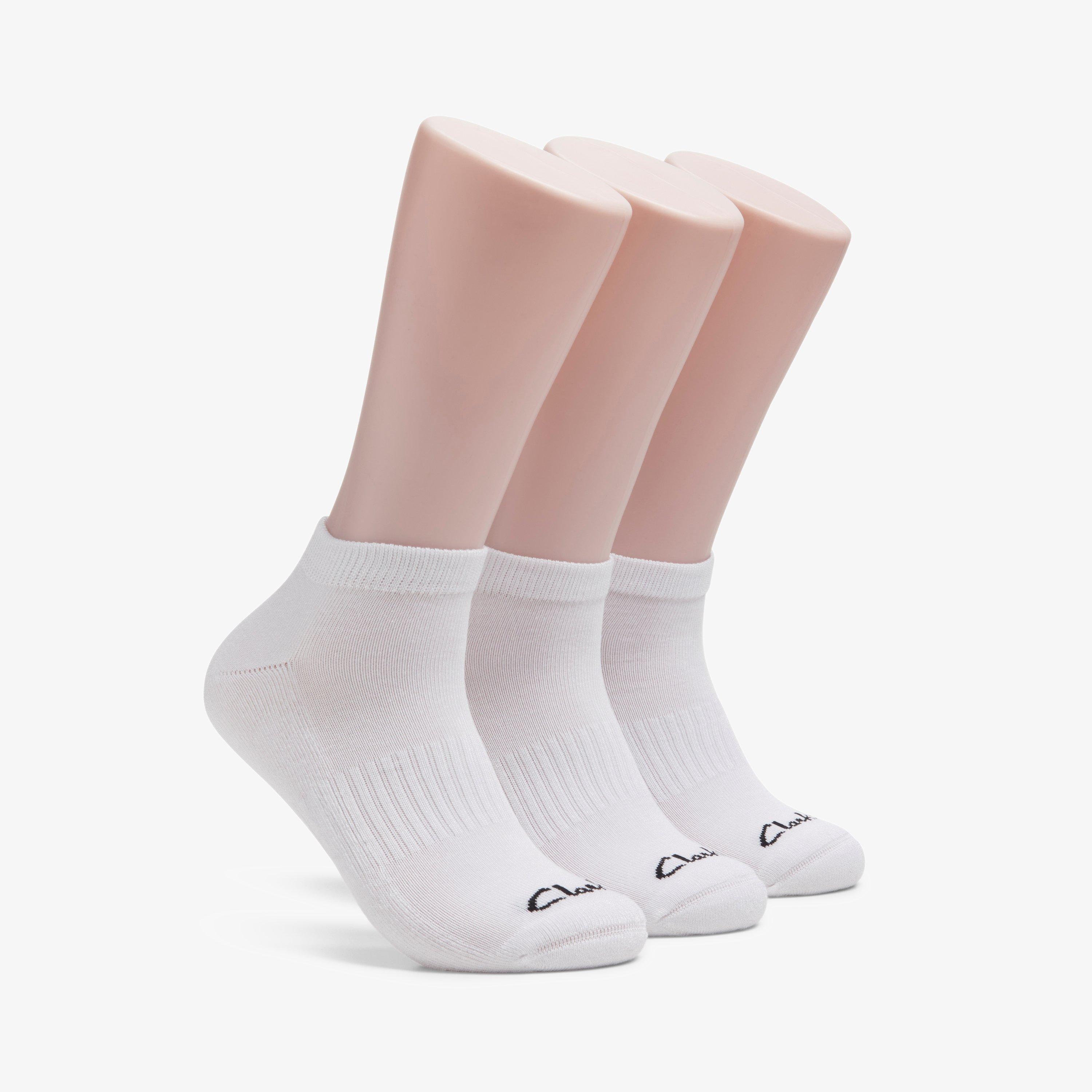3 Pack Athletic NS Multicolor White Socks, view 1 of 3