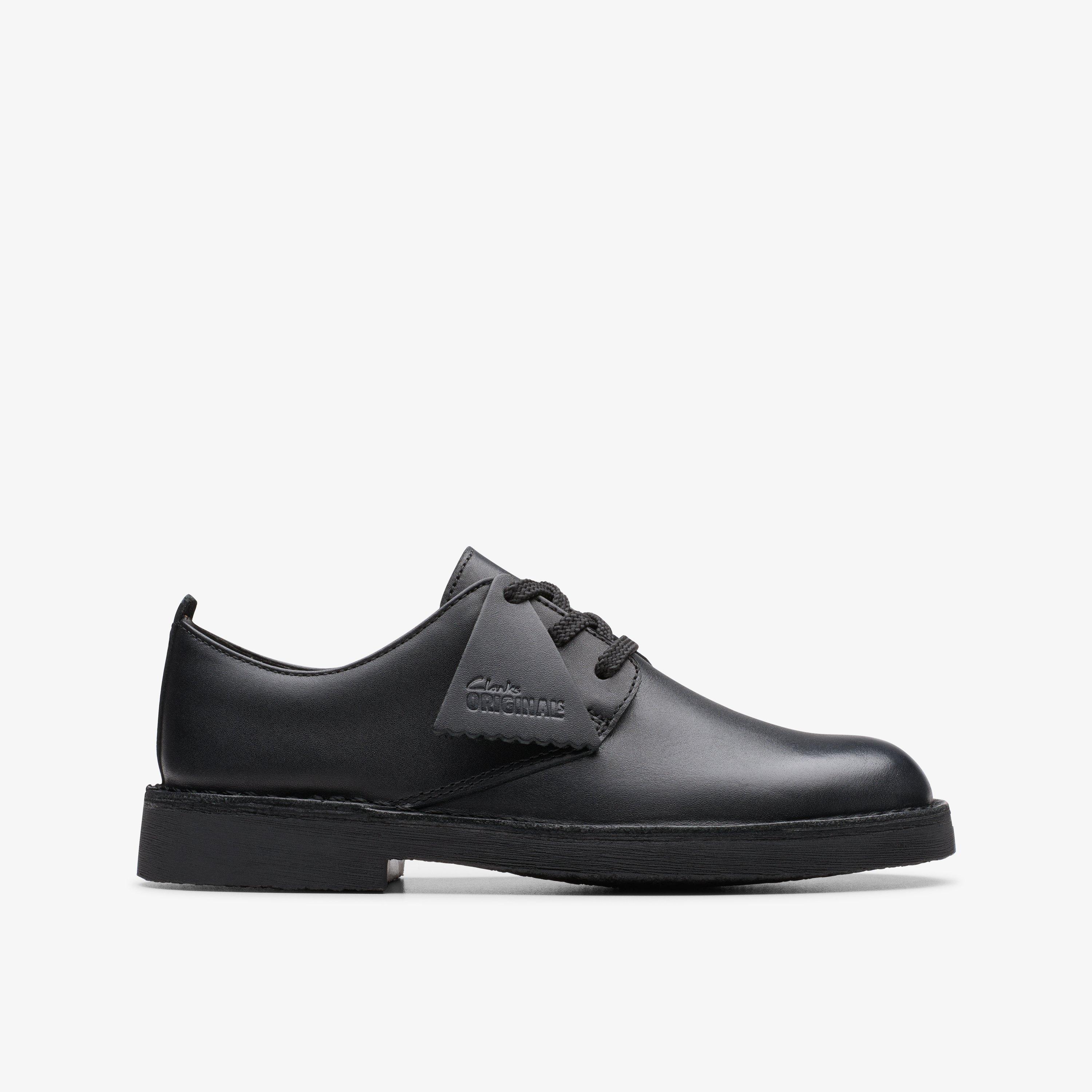 Clarks Desert London Derby Donna – Scarpe Stringate In Scamosciato Nero – Tacco Piatto – 38.5 EU