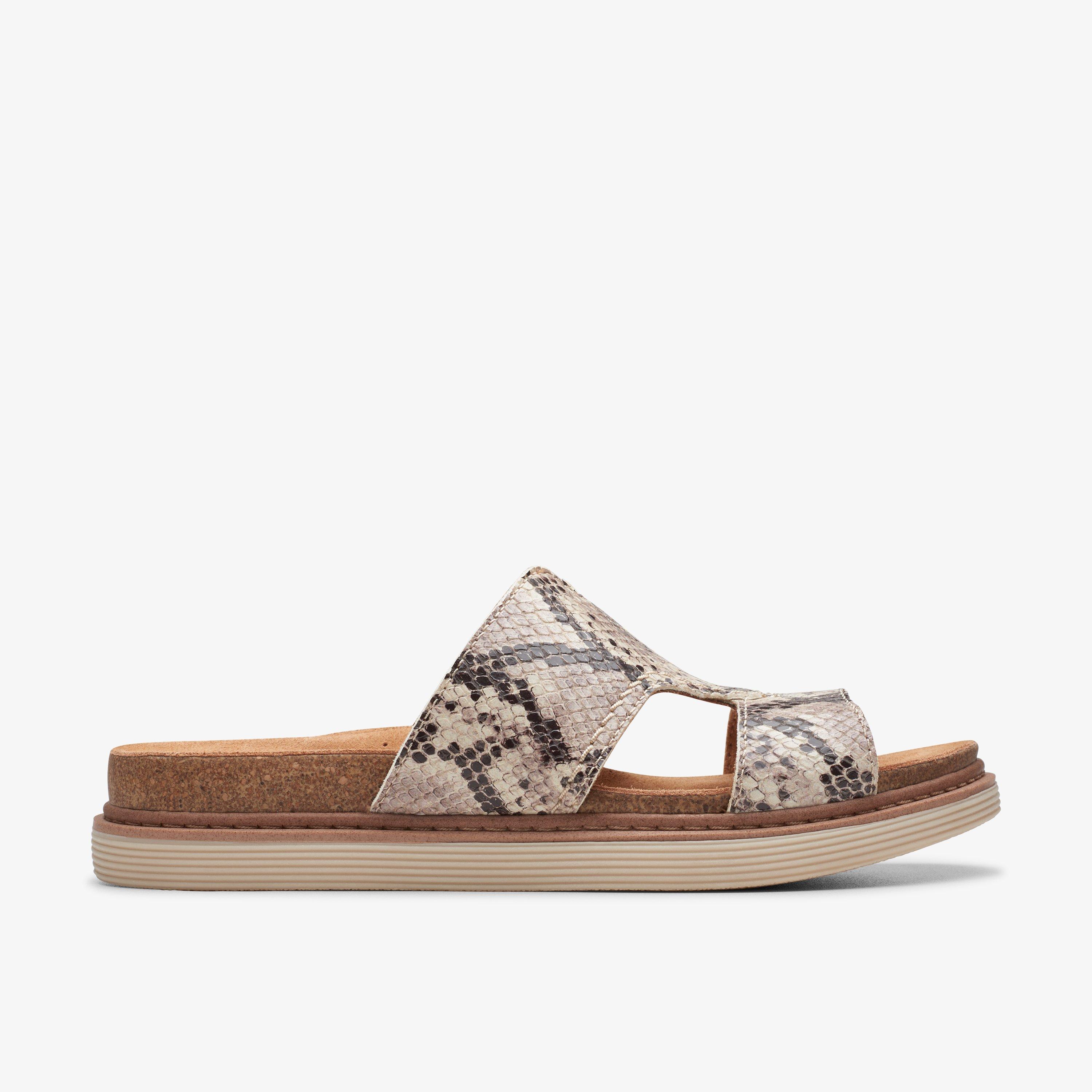 Clarks 2024 snakeskin sandals