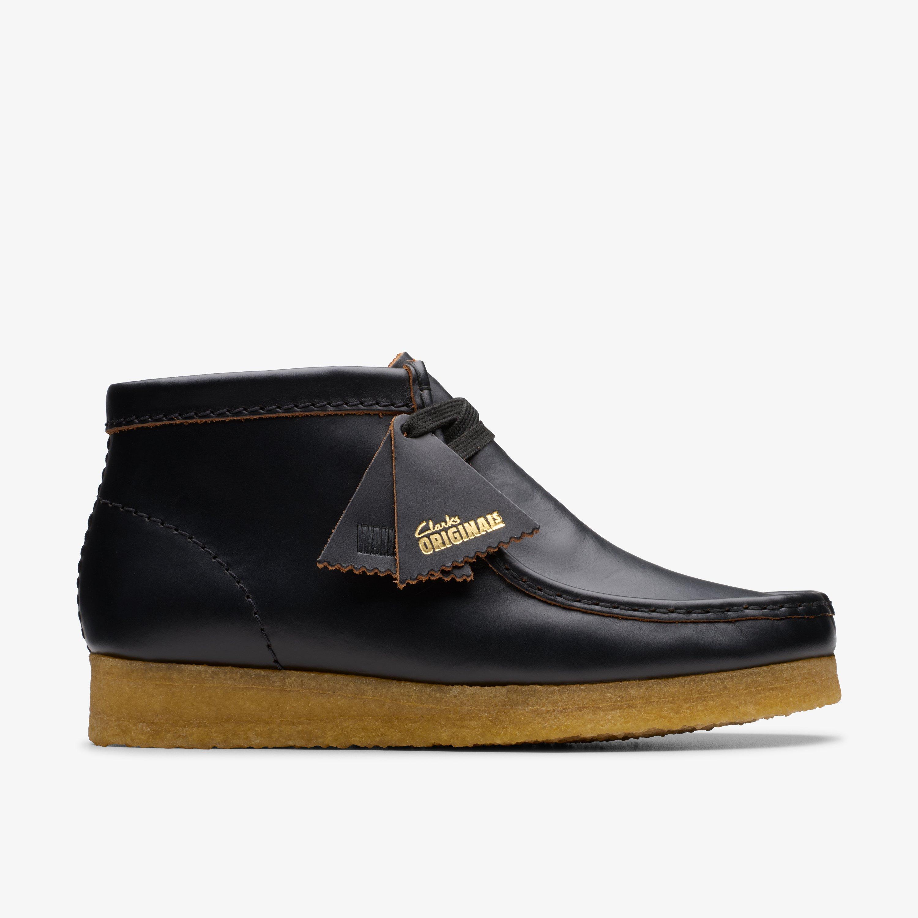 Leather wallabee clarks online