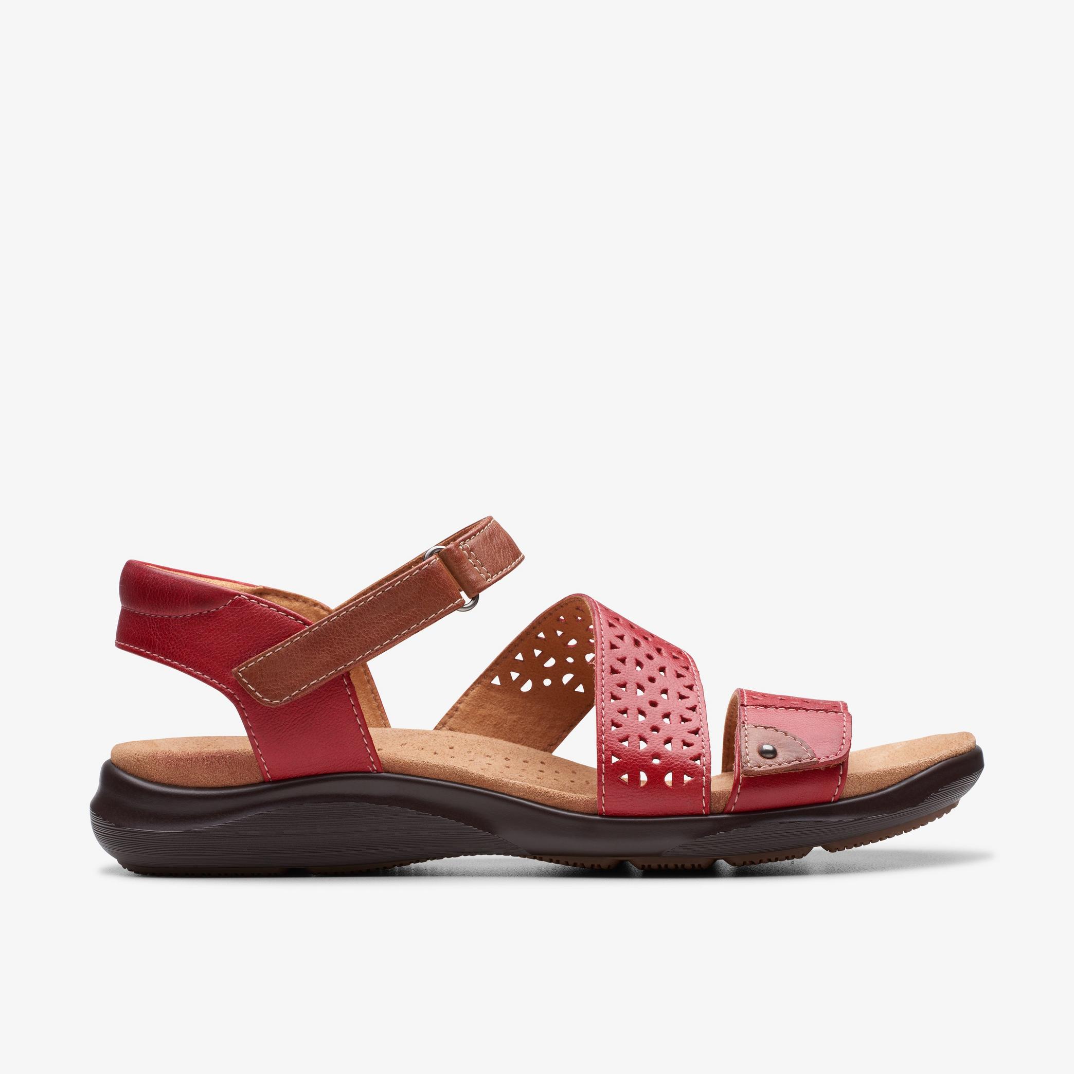 Kitly Way Cherry Leather Flat Sandals, view 1 of 6