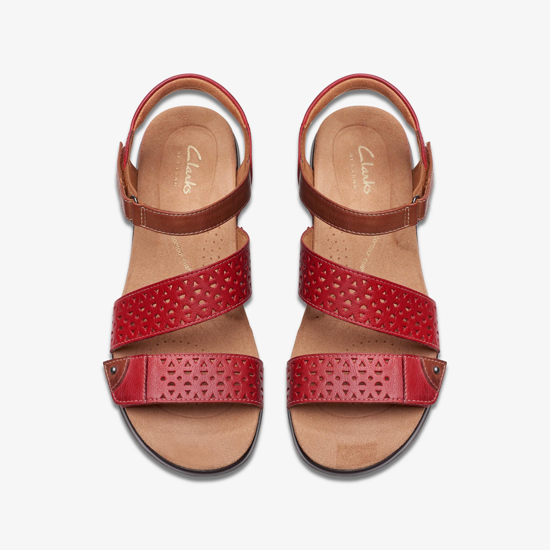 Kitly Way Cherry Leather Flat Sandals, view 6 of 6