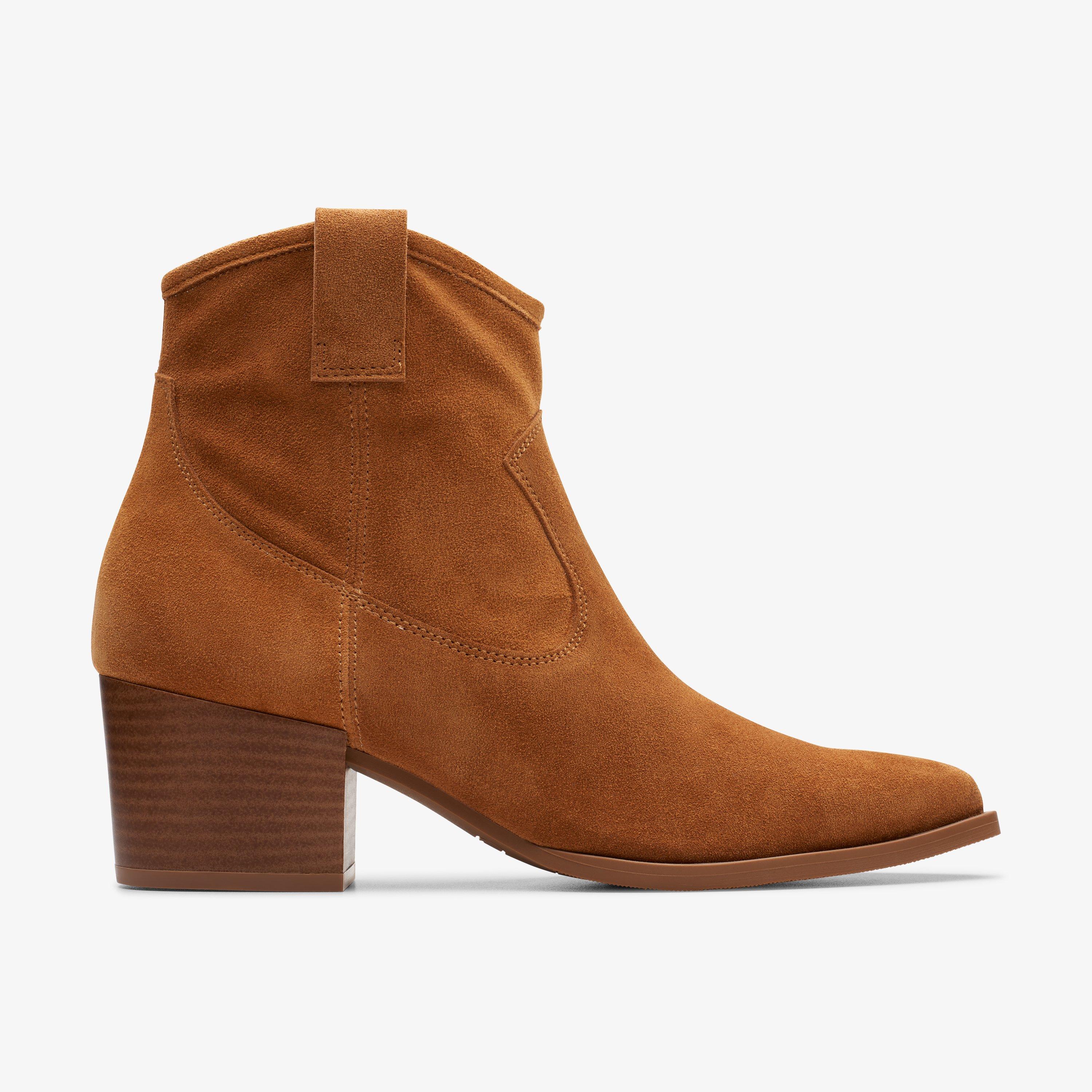 Brown suede booties + FREE SHIPPING