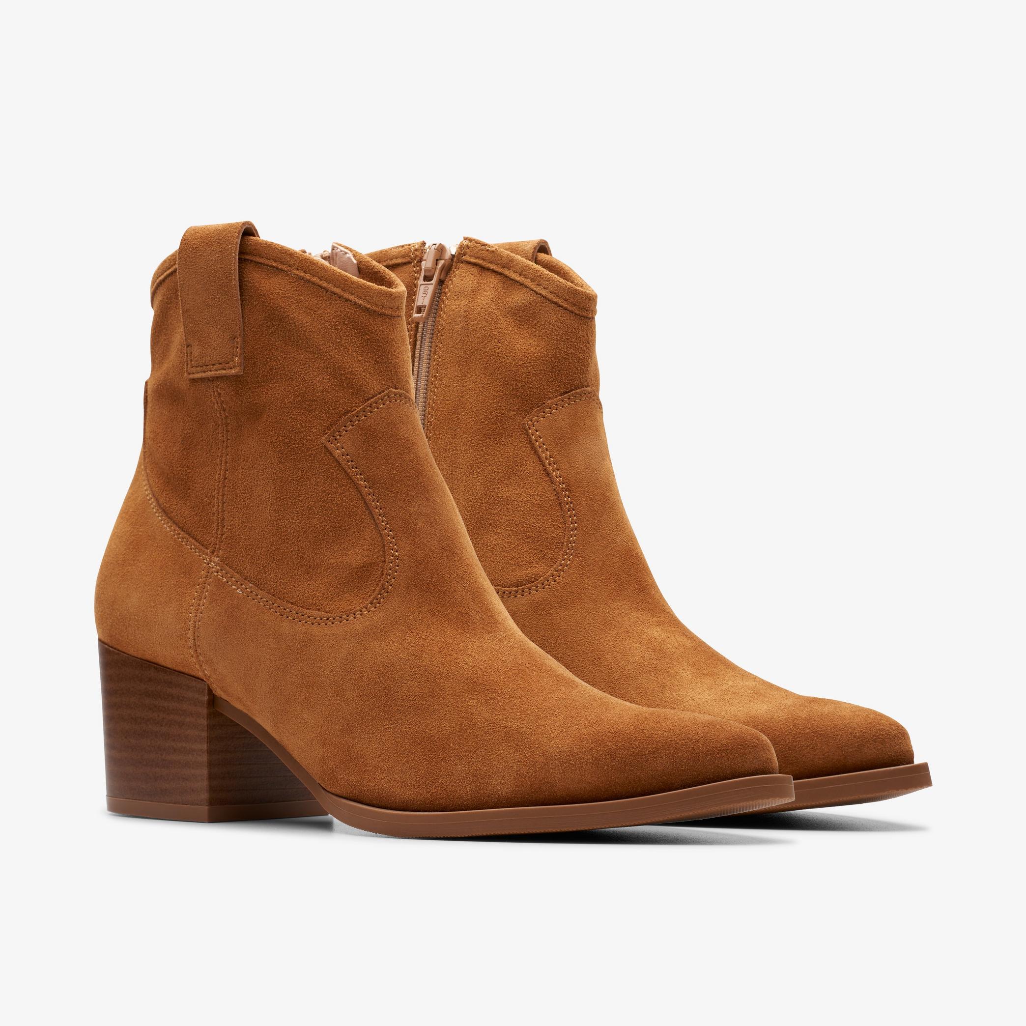 Elder Rae Tan Suede Ankle Boots, view 5 of 7