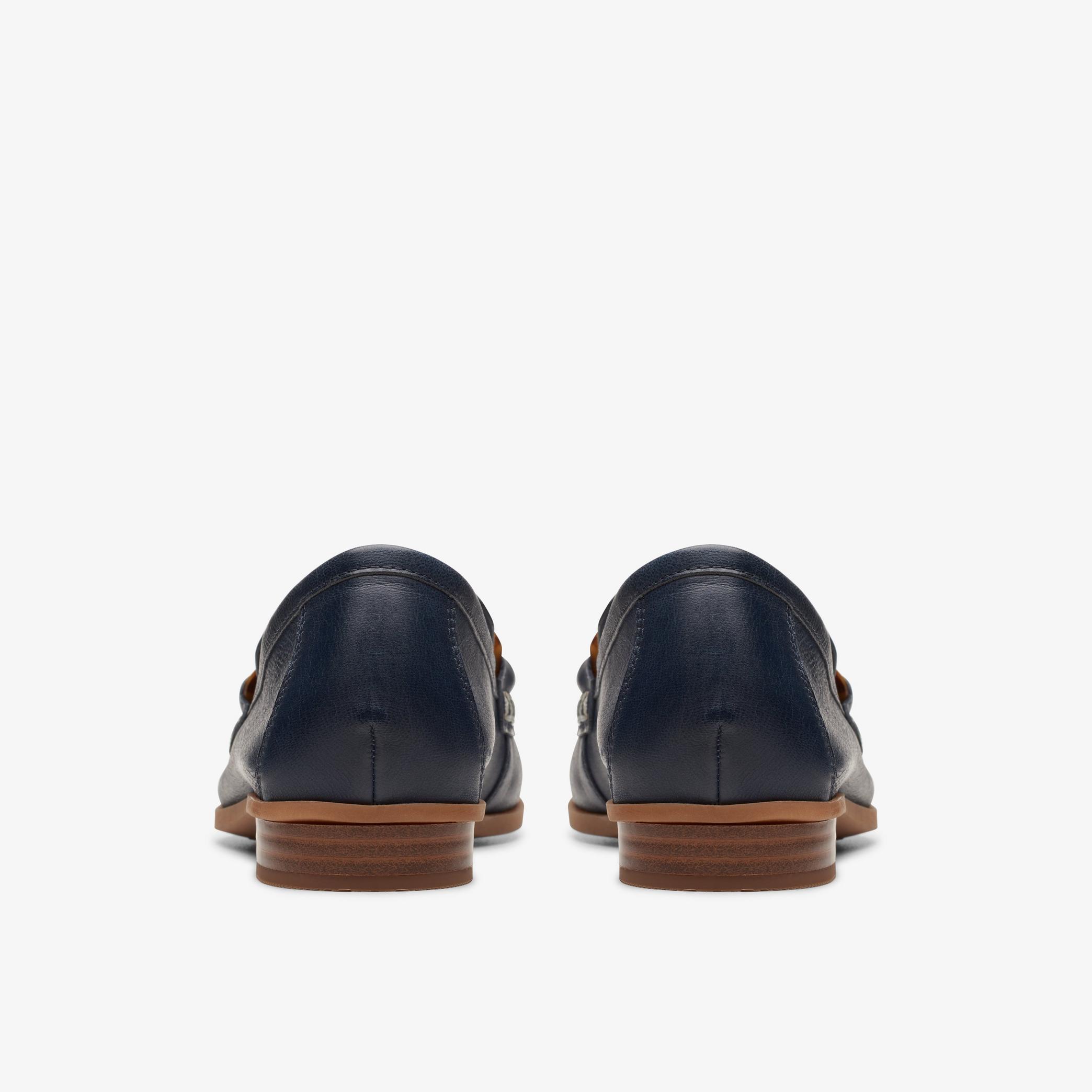 Sarafyna Iris Navy Leather Loafers, view 5 of 7