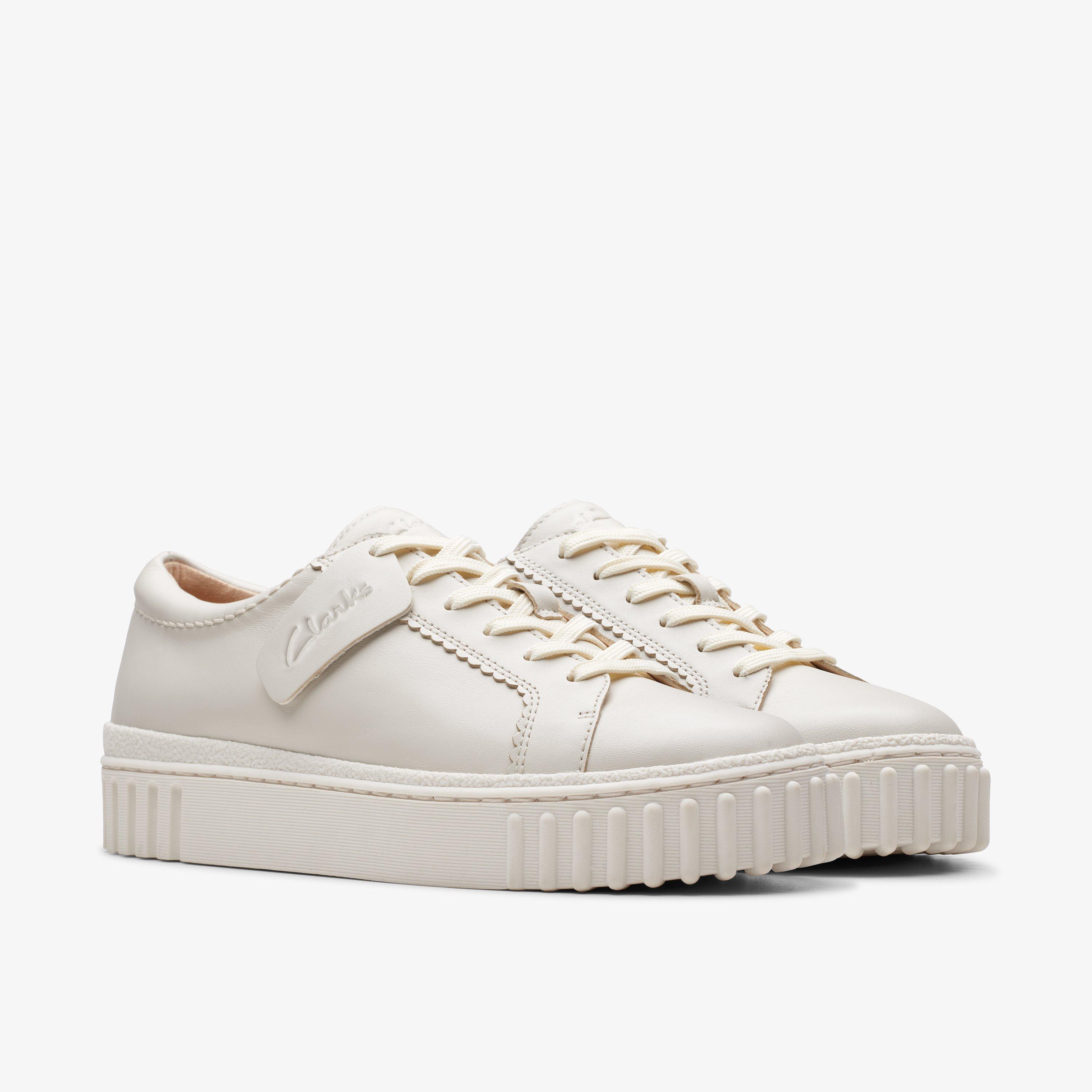 Clarks white deals sneakers womens