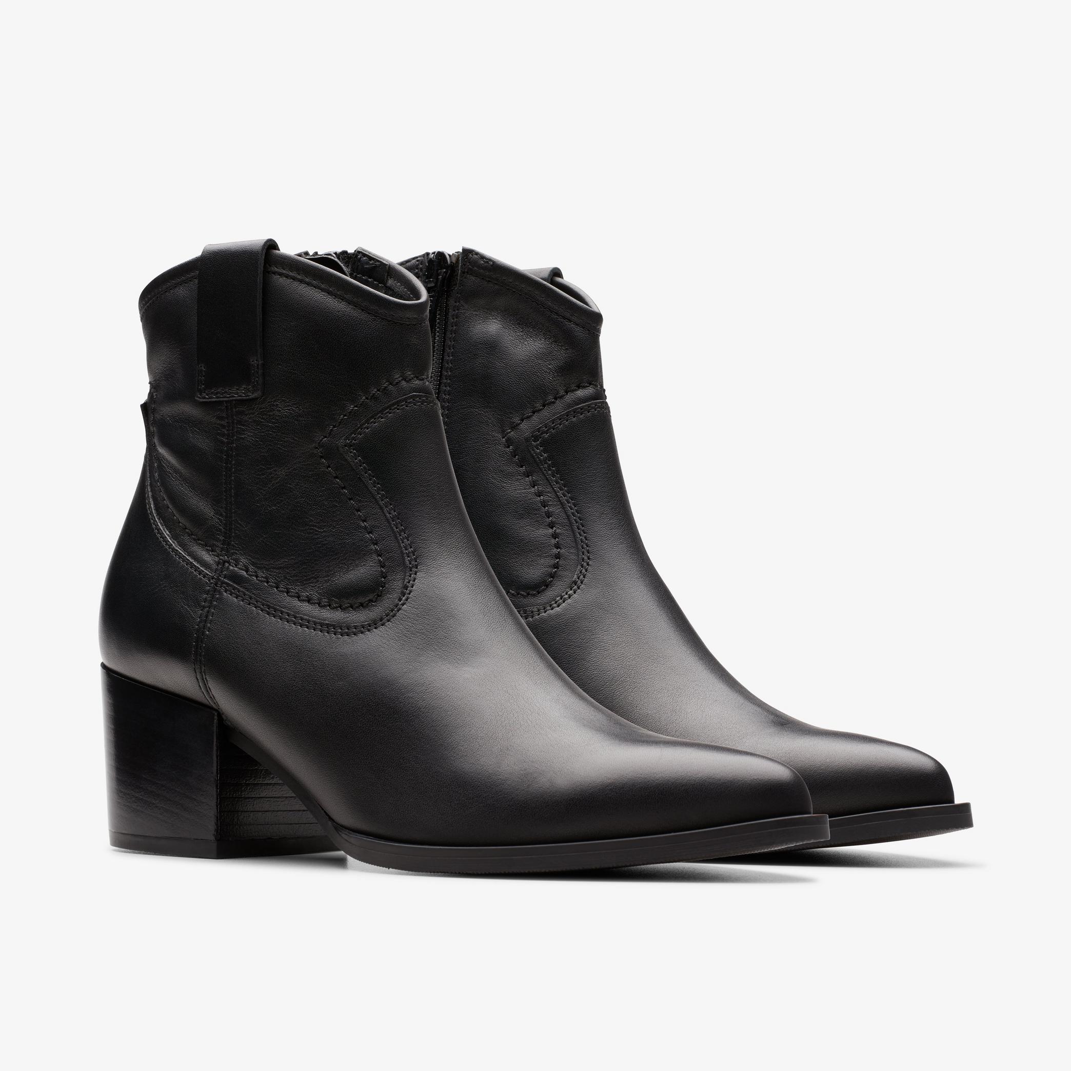 Elder Rae Black Ankle Boots, view 4 of 6