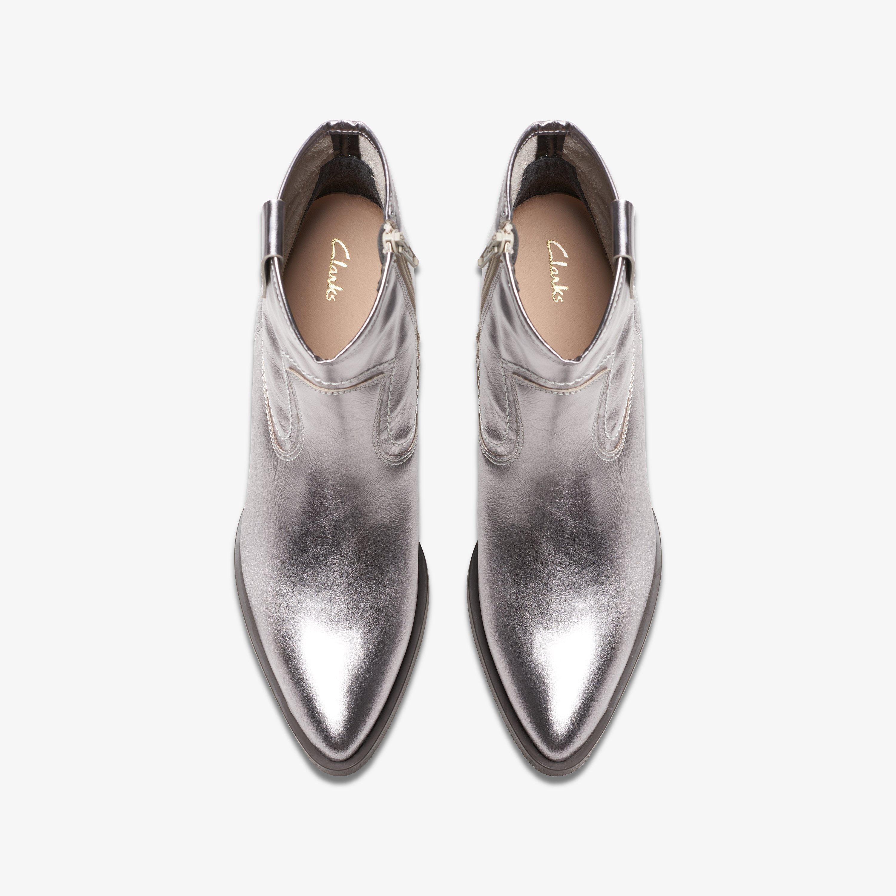 Clarks silver dress shoes on sale