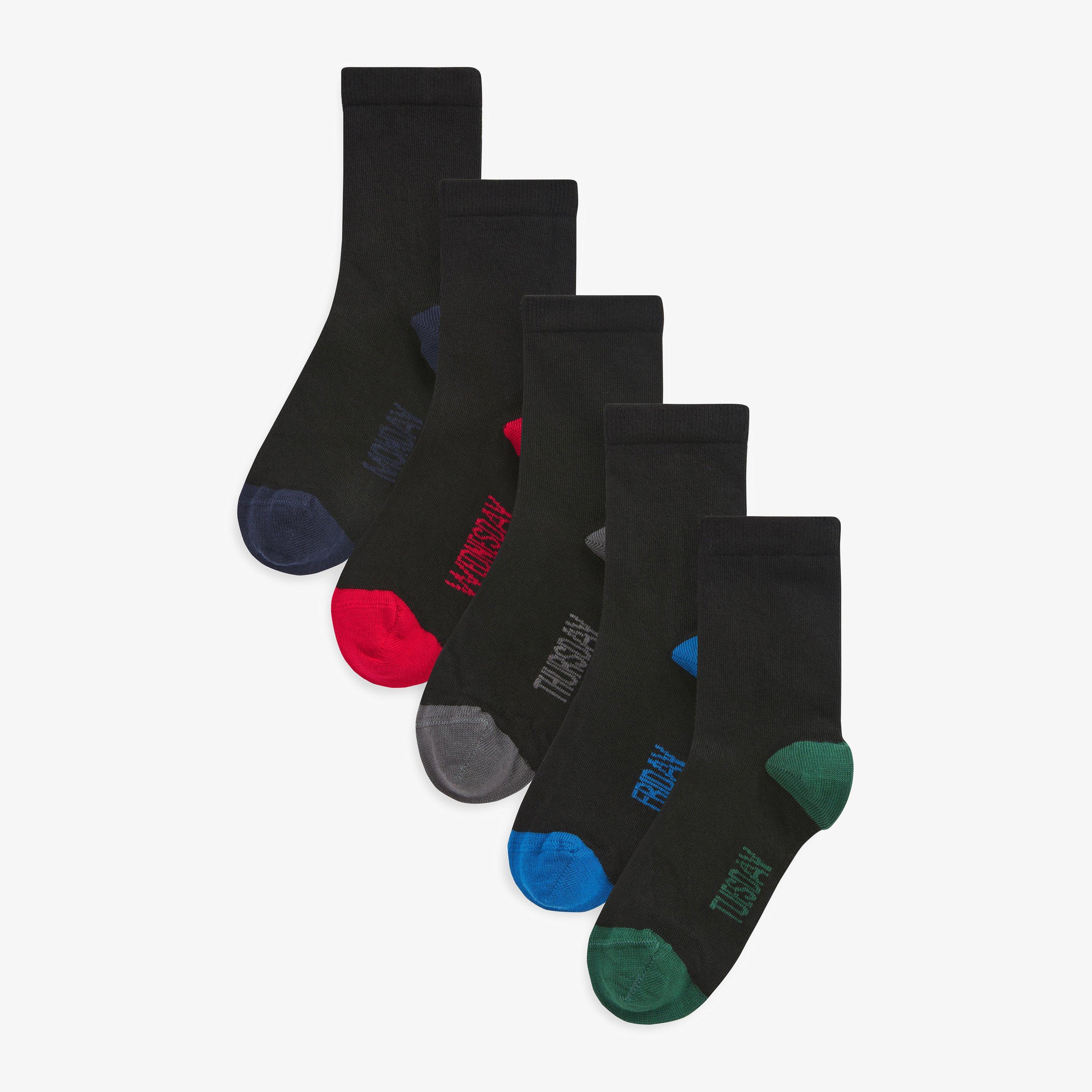 Days of the Week Socks Infant Size 9-12 Standard