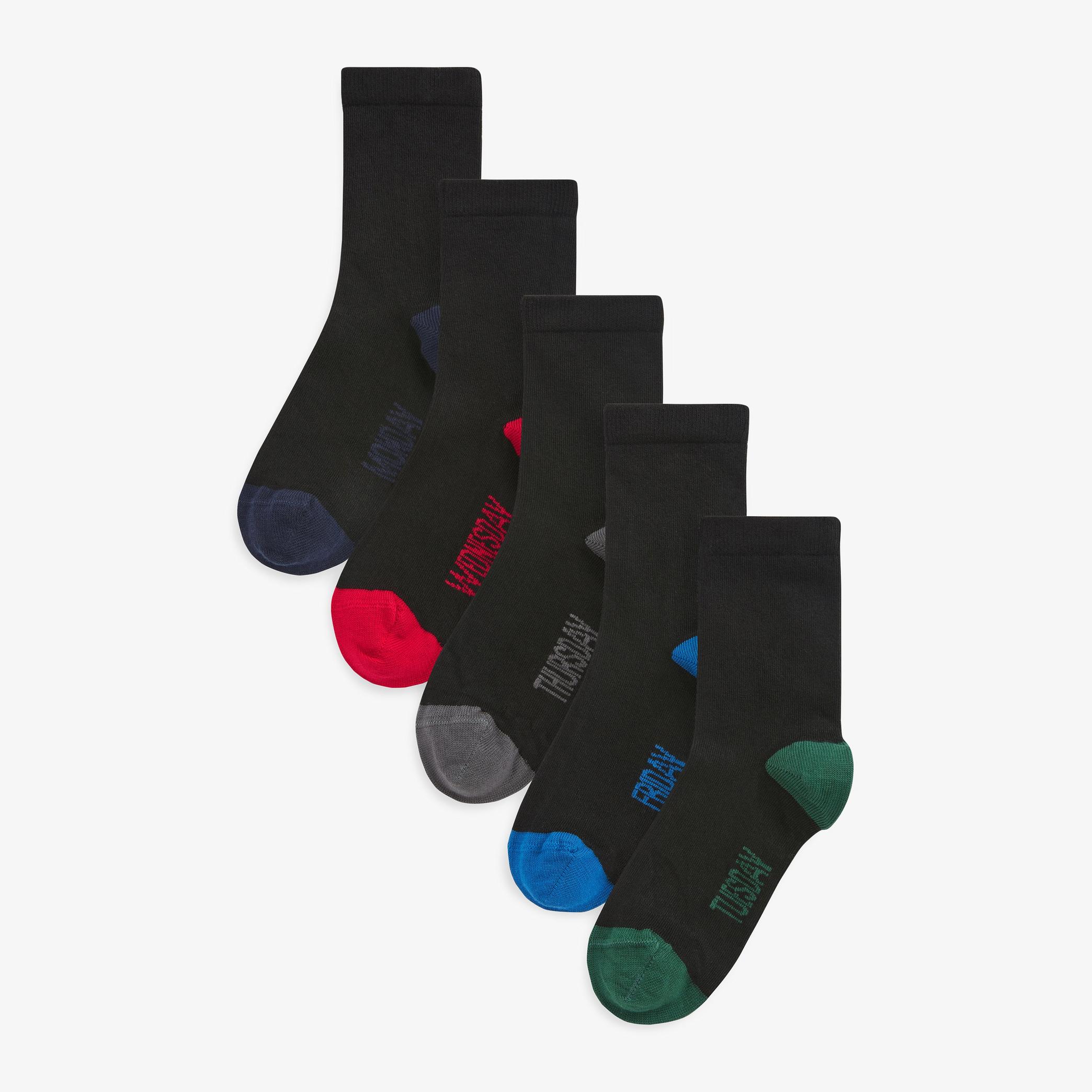 DOTW Sz4-6.5 Black Socks, view 1 of 7