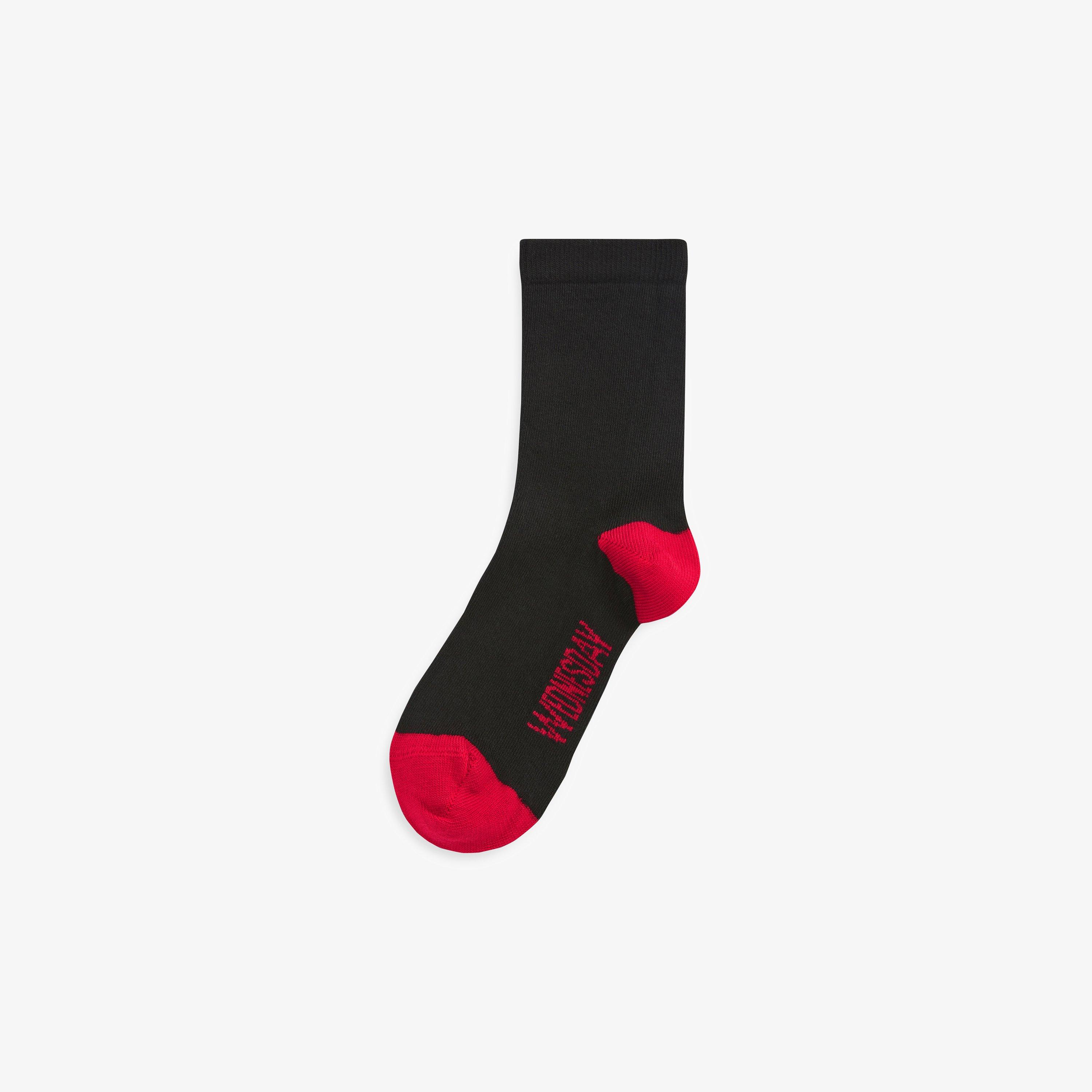 Days of the Week Socks Junior Size 4 - 6.5 Black Socks, view 5 of 7