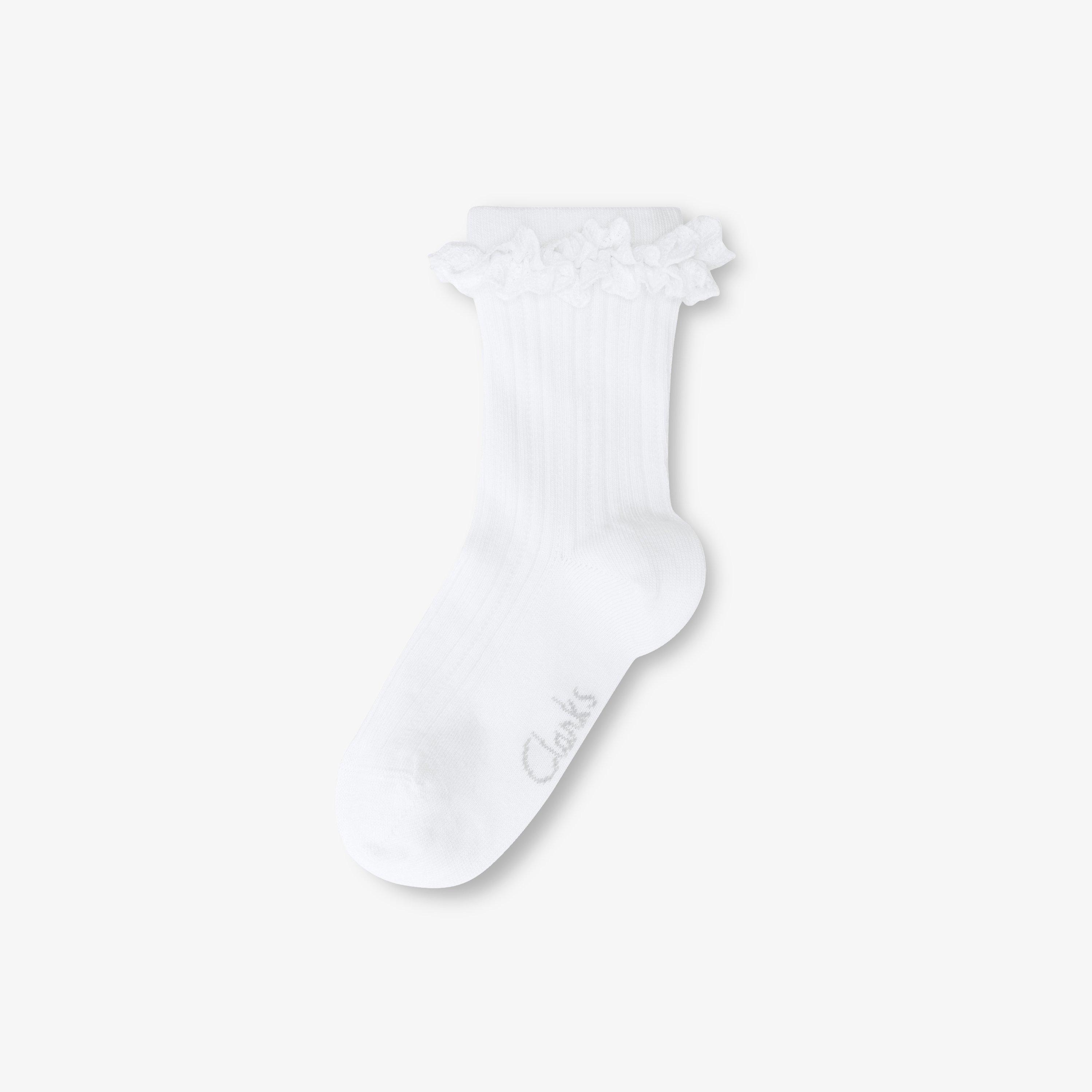 Frill Socks 2 Pack Infant Size 6-8.5 White Socks, view 2 of 2