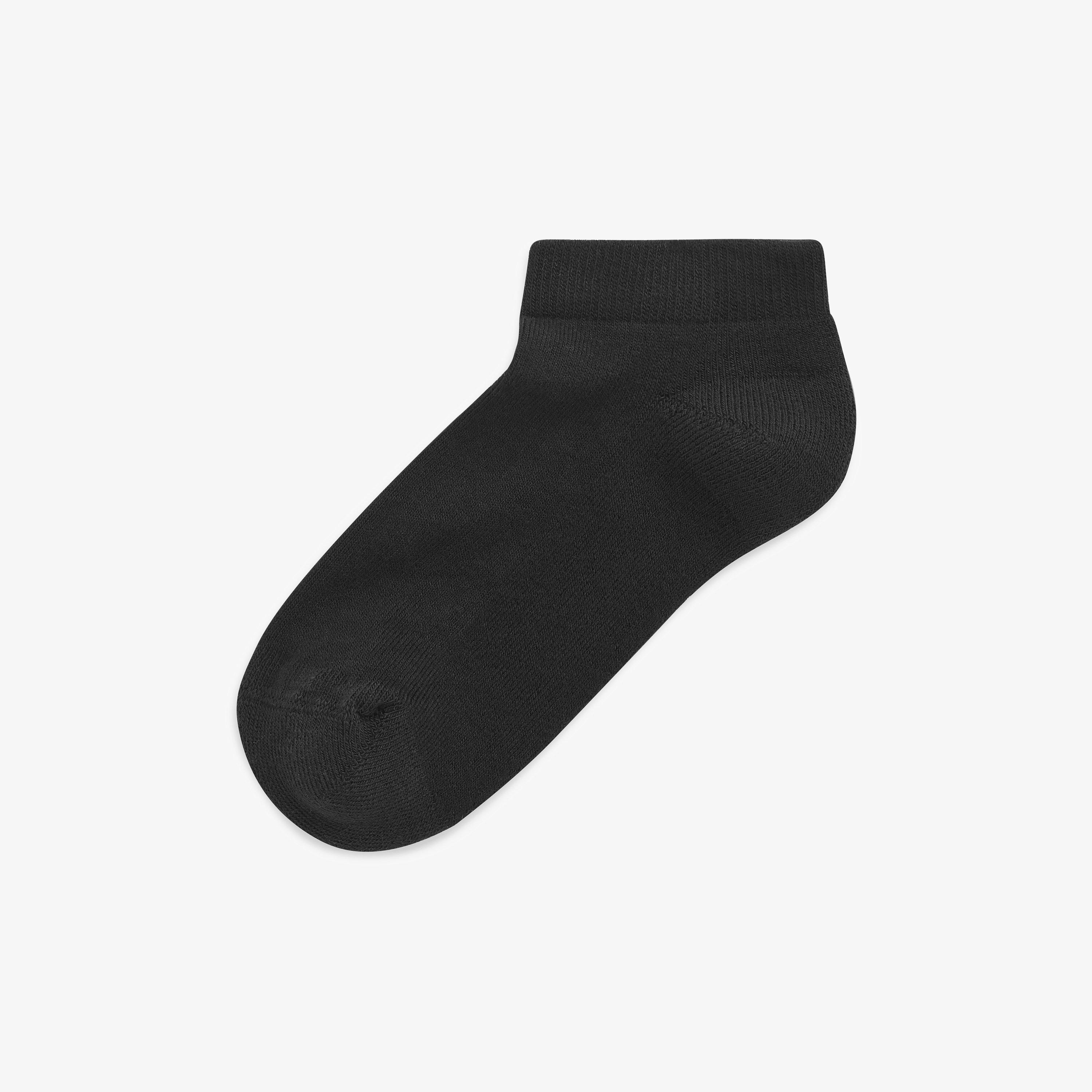 Trainer Socks Junior Size 4-6.5 Black Socks, view 2 of 3