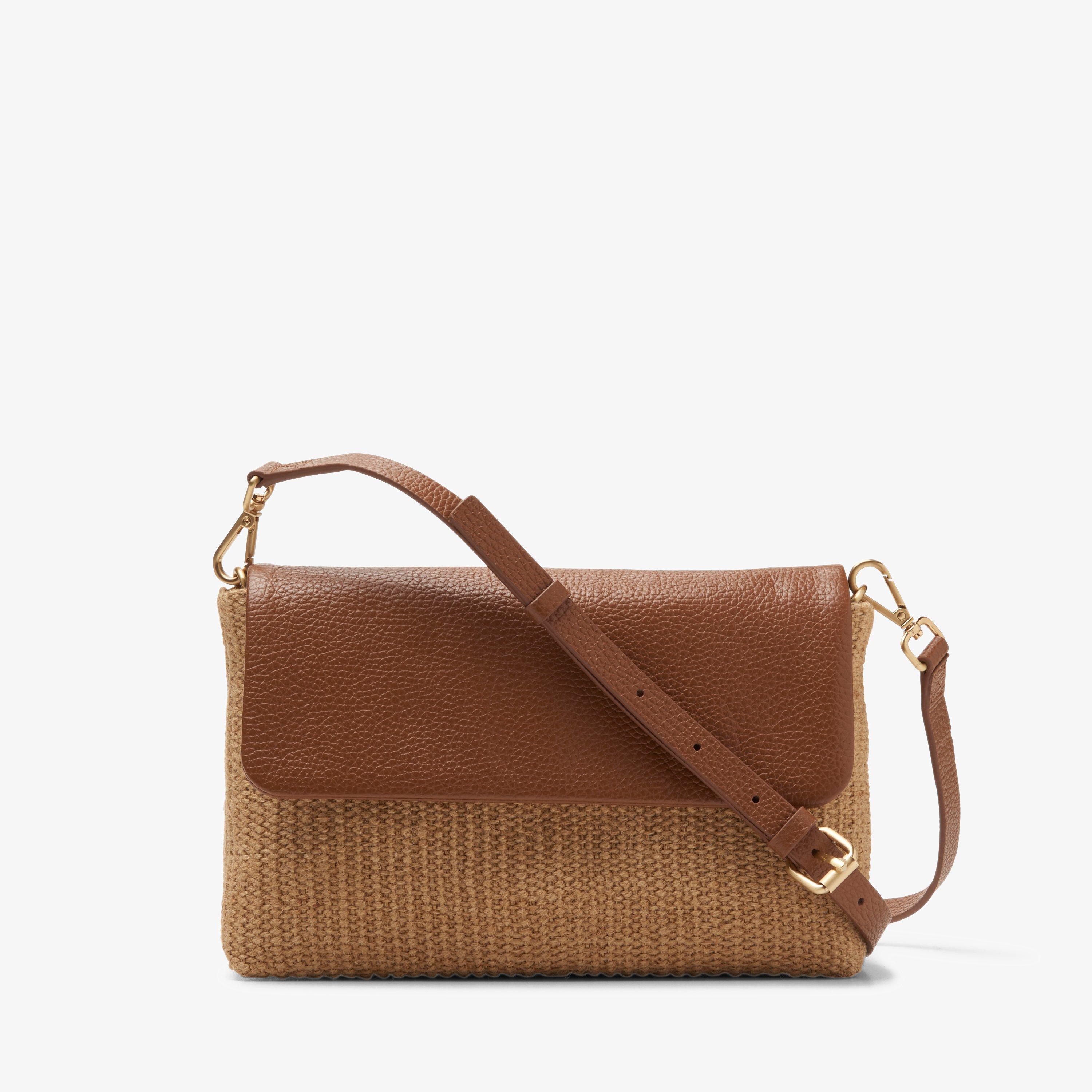 Womens Summery Small Tan Leather Across Body Bag | Clarks UK