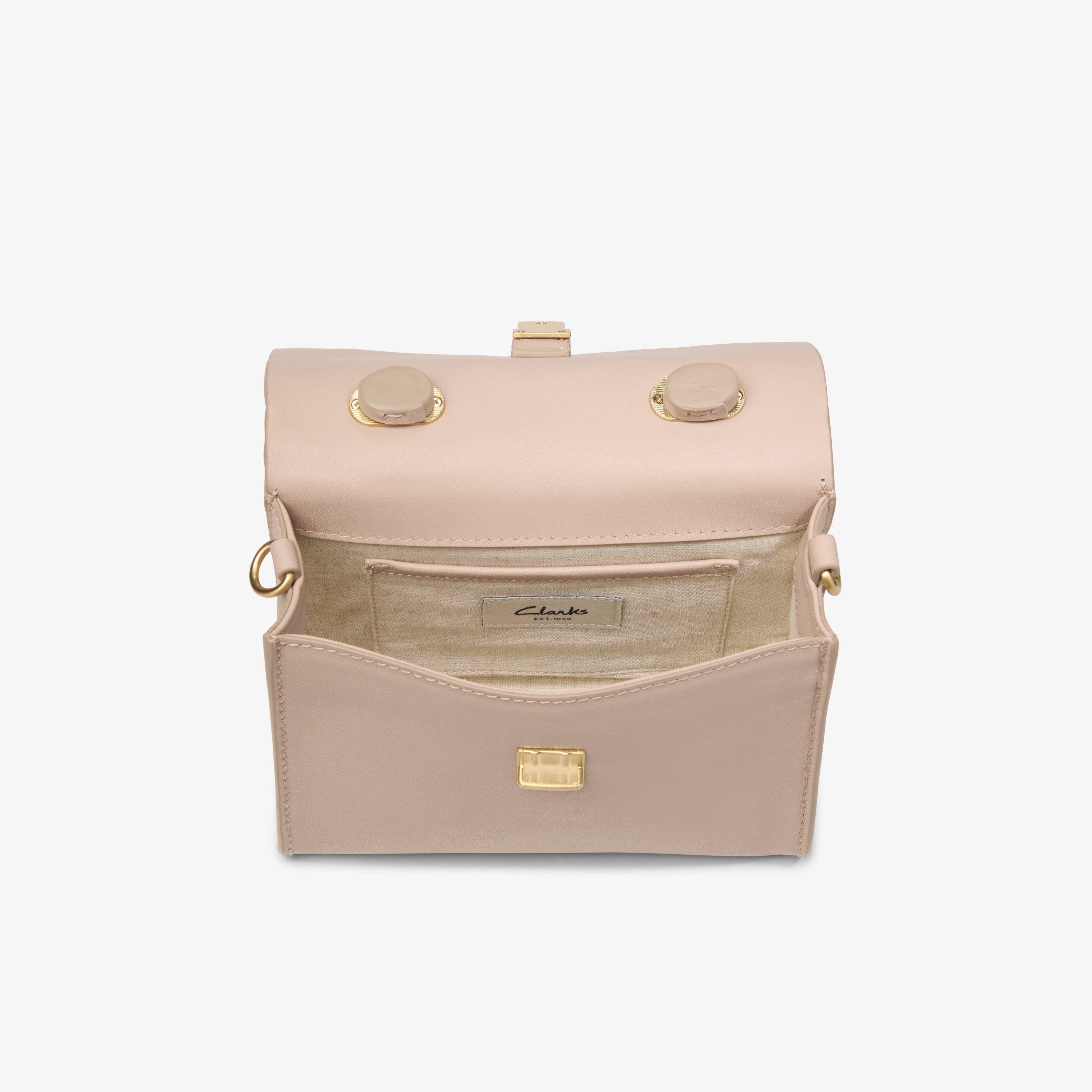 Womens Roslyn Ritzy Sand Leather Across Body Bag | Clarks