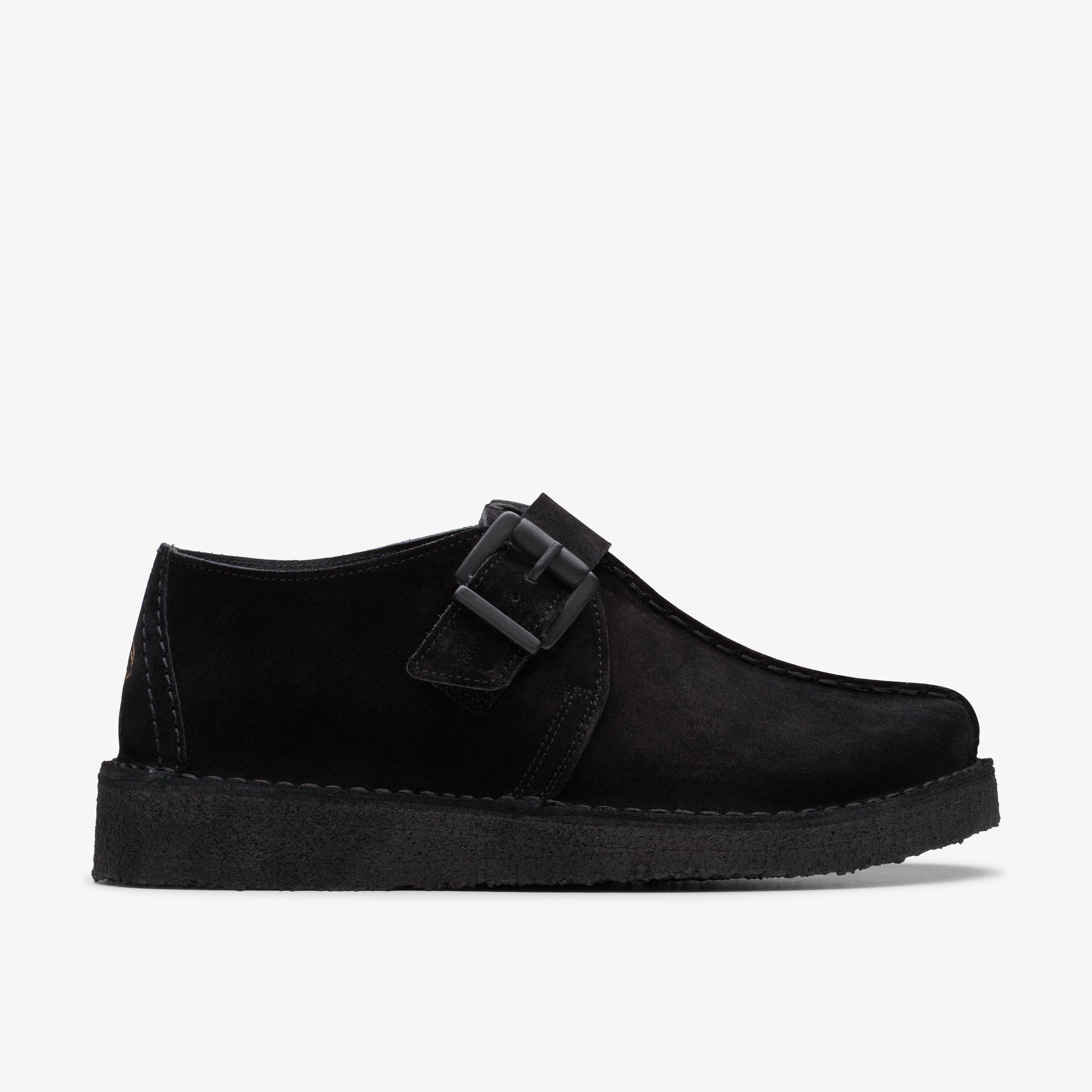 FEMME Trek Buckle en daim noir Chaussures | Clarks Originals