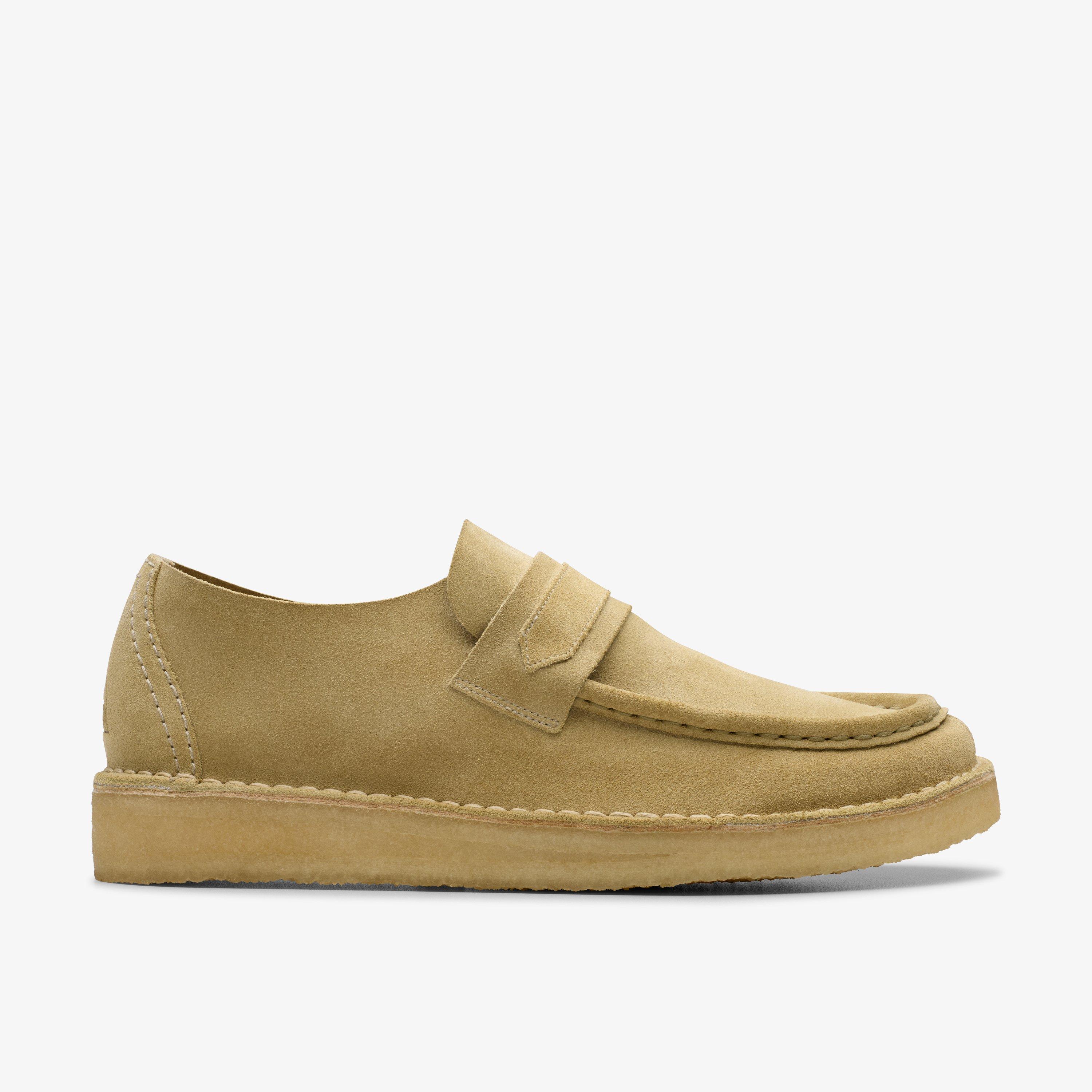 Clarks mens leather loafers deals