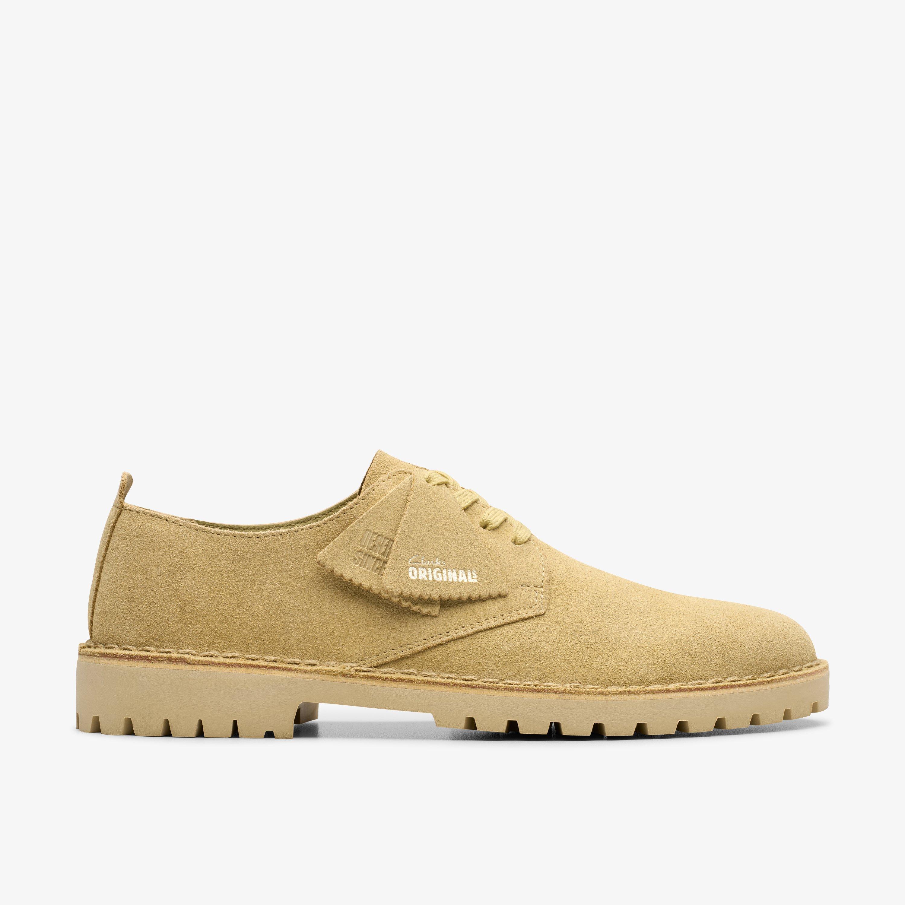 Clarks Beige Desert Rock Lo Derbys Maple Suede