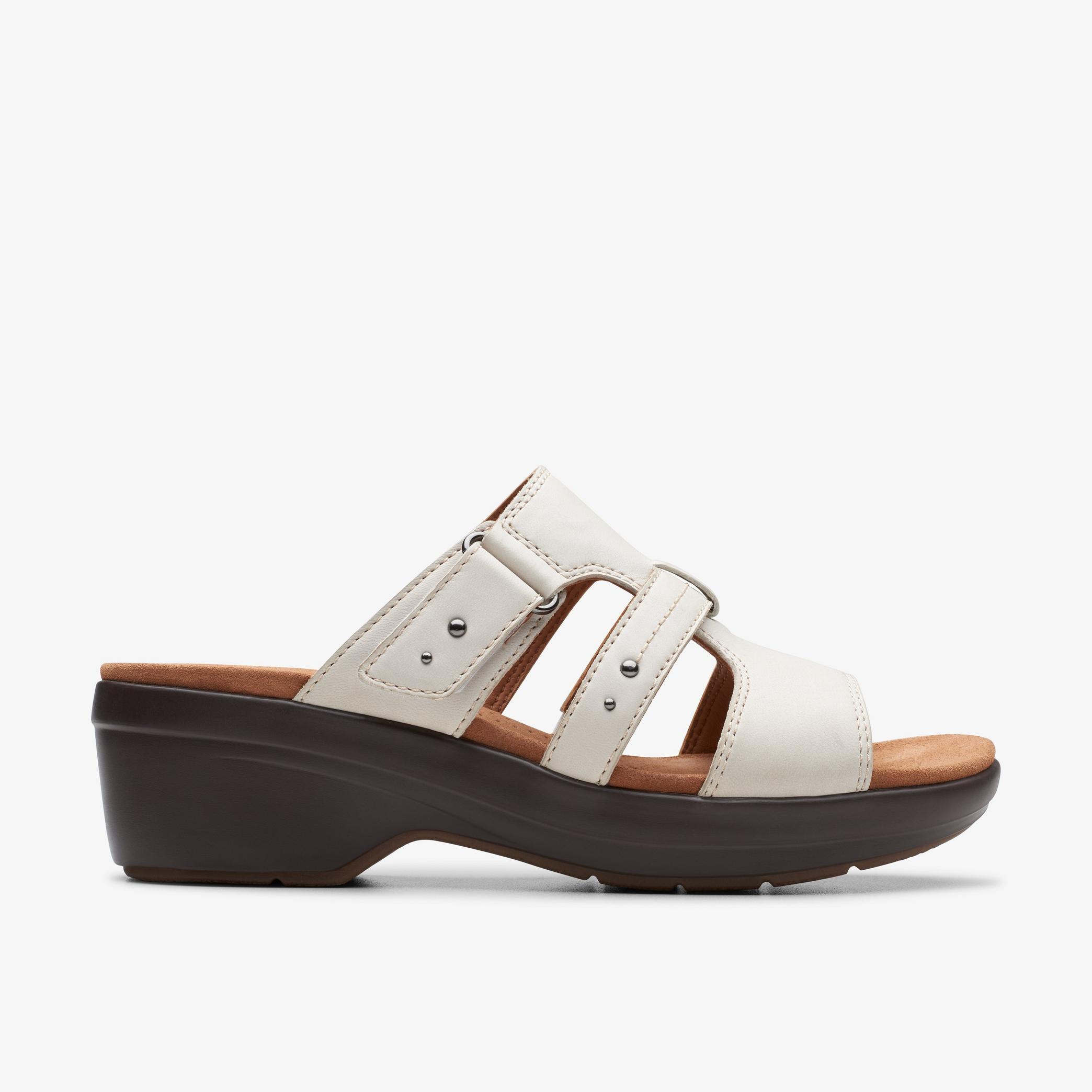 Tuleah Jane Off White Leather Wedges, view 1 of 6
