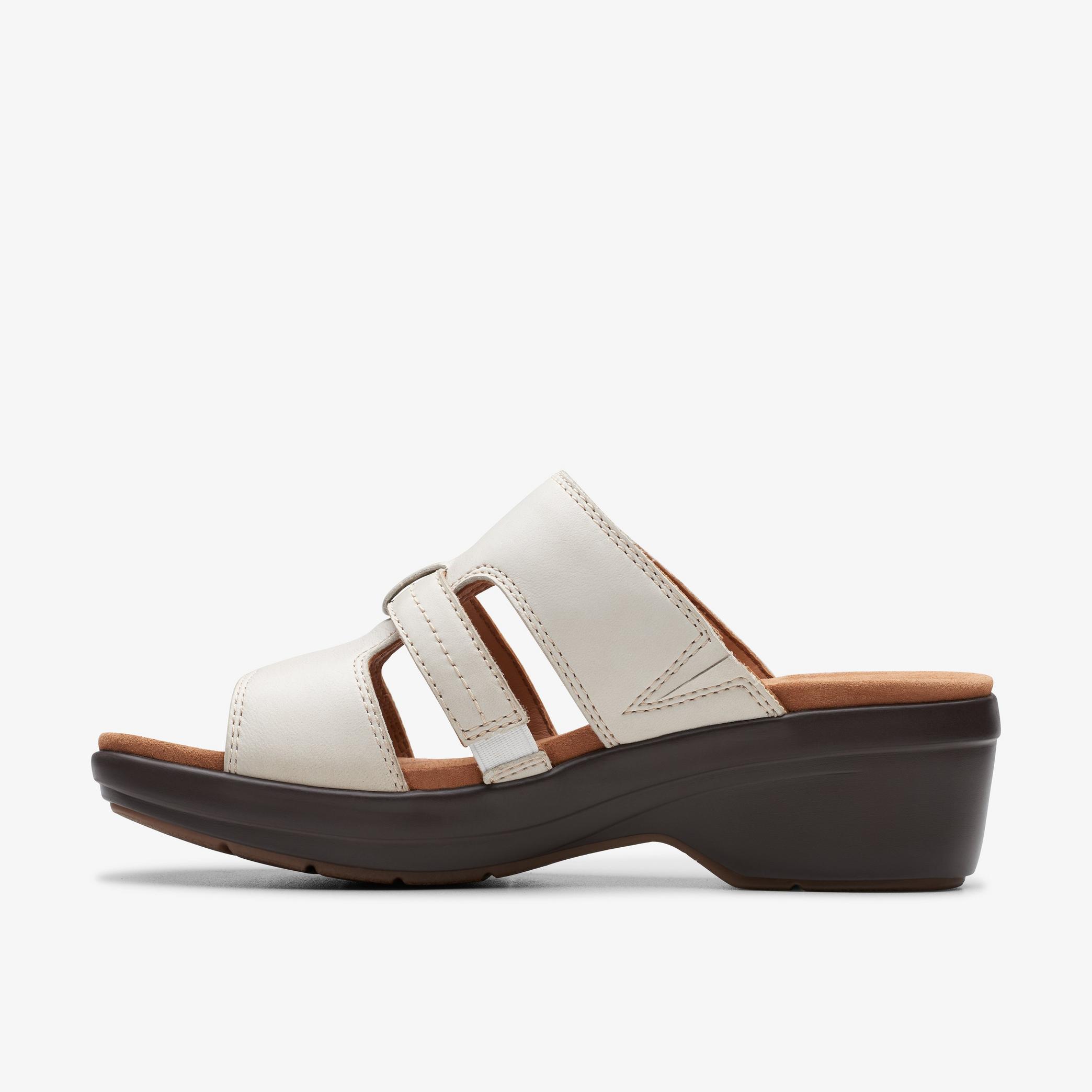 Tuleah Jane Off White Leather Wedges, view 2 of 6