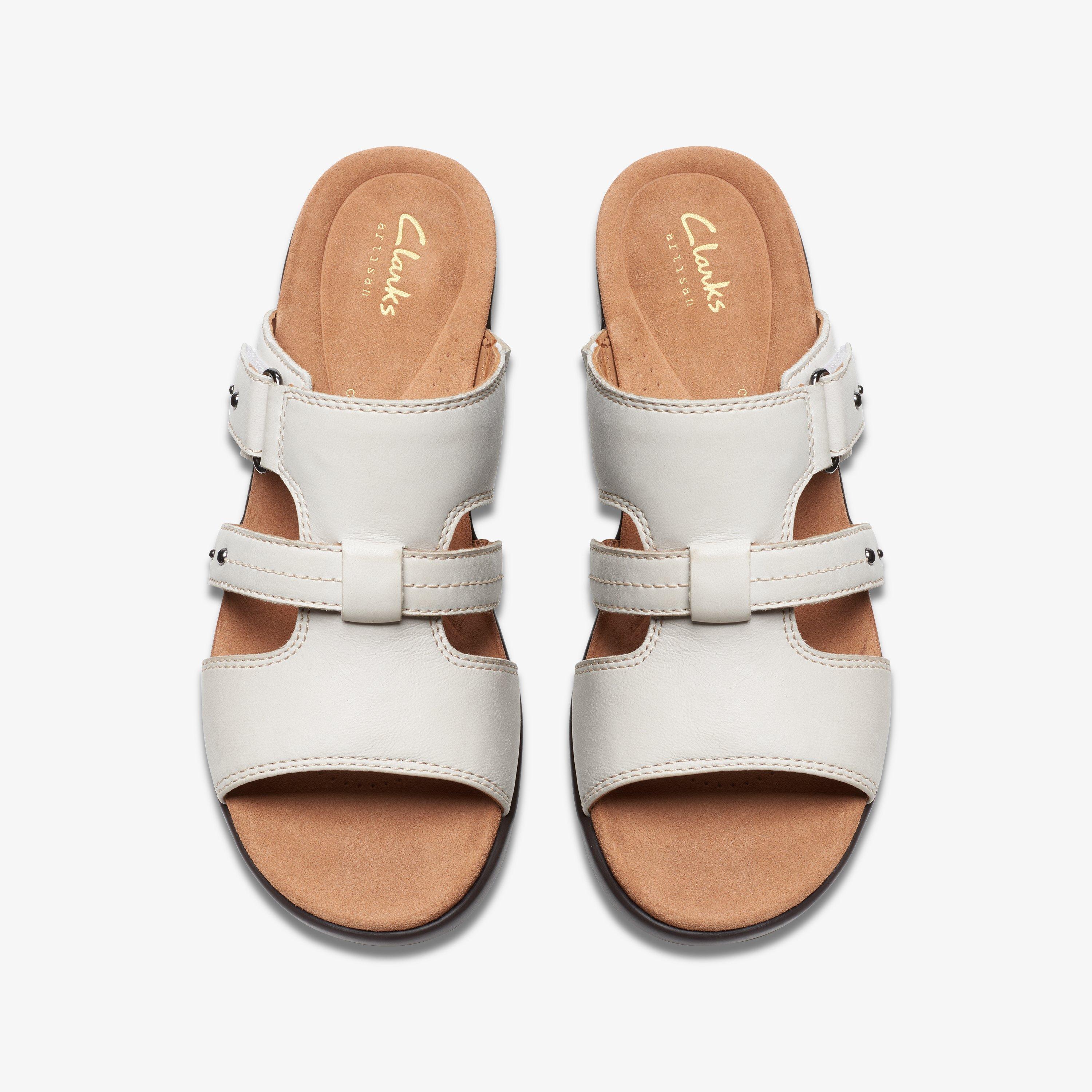WOMENS Tuleah Jane Off White Leather Wedges Clarks US