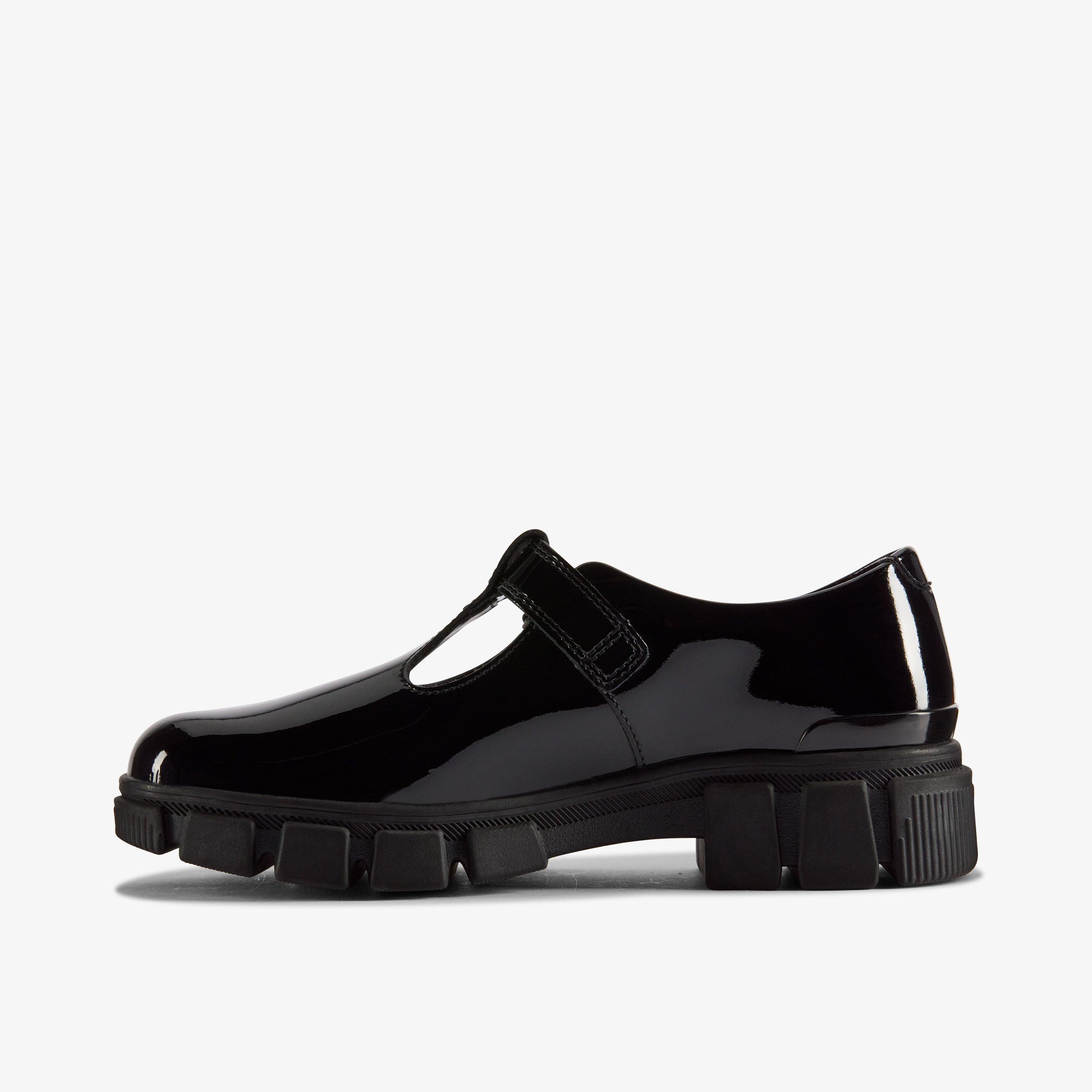 Evyn Bar Youth Black Patent T Bar Shoes School Shoes, view 2 of 6