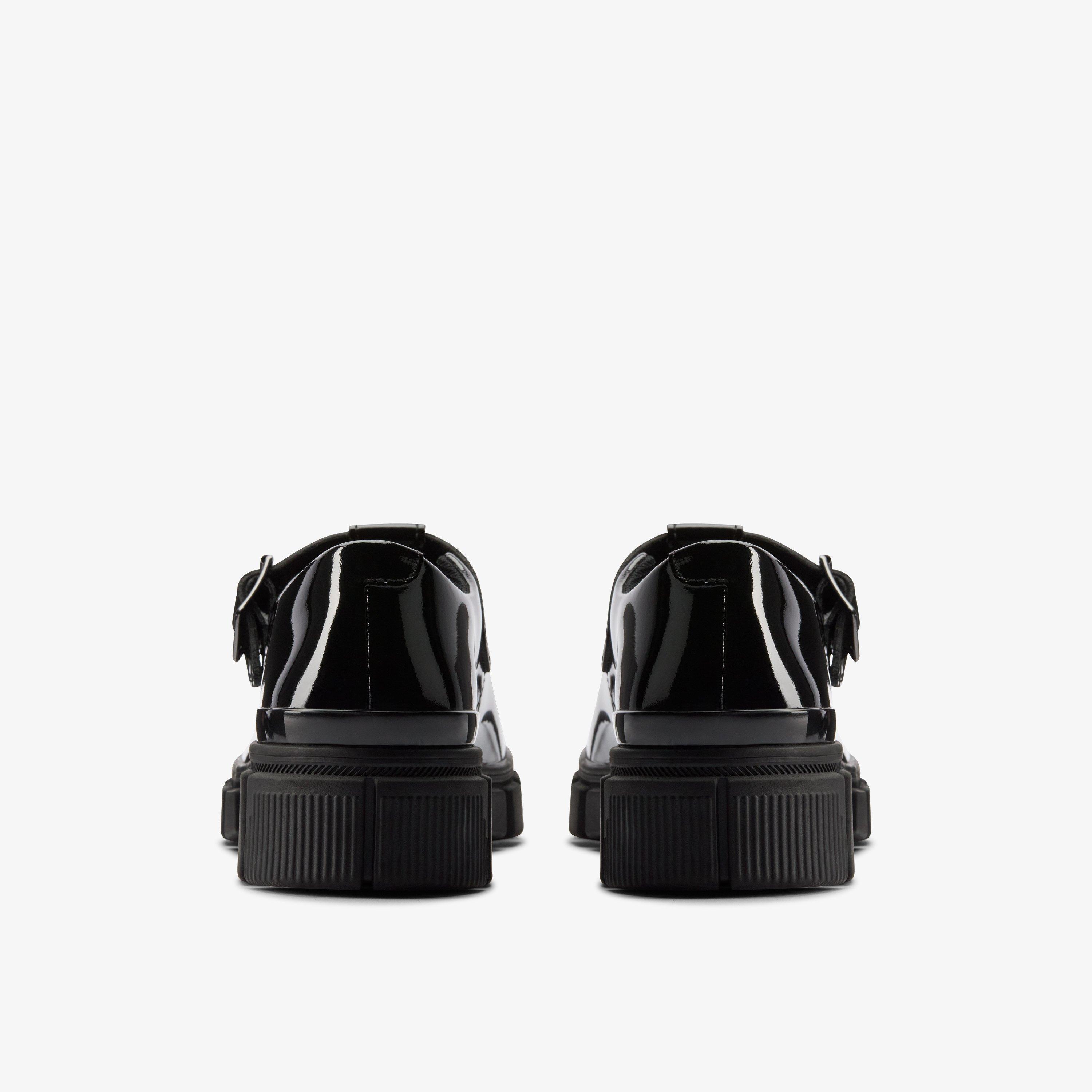 Evyn Bar Youth Black Patent T Bar Shoes School Shoes, view 5 of 6