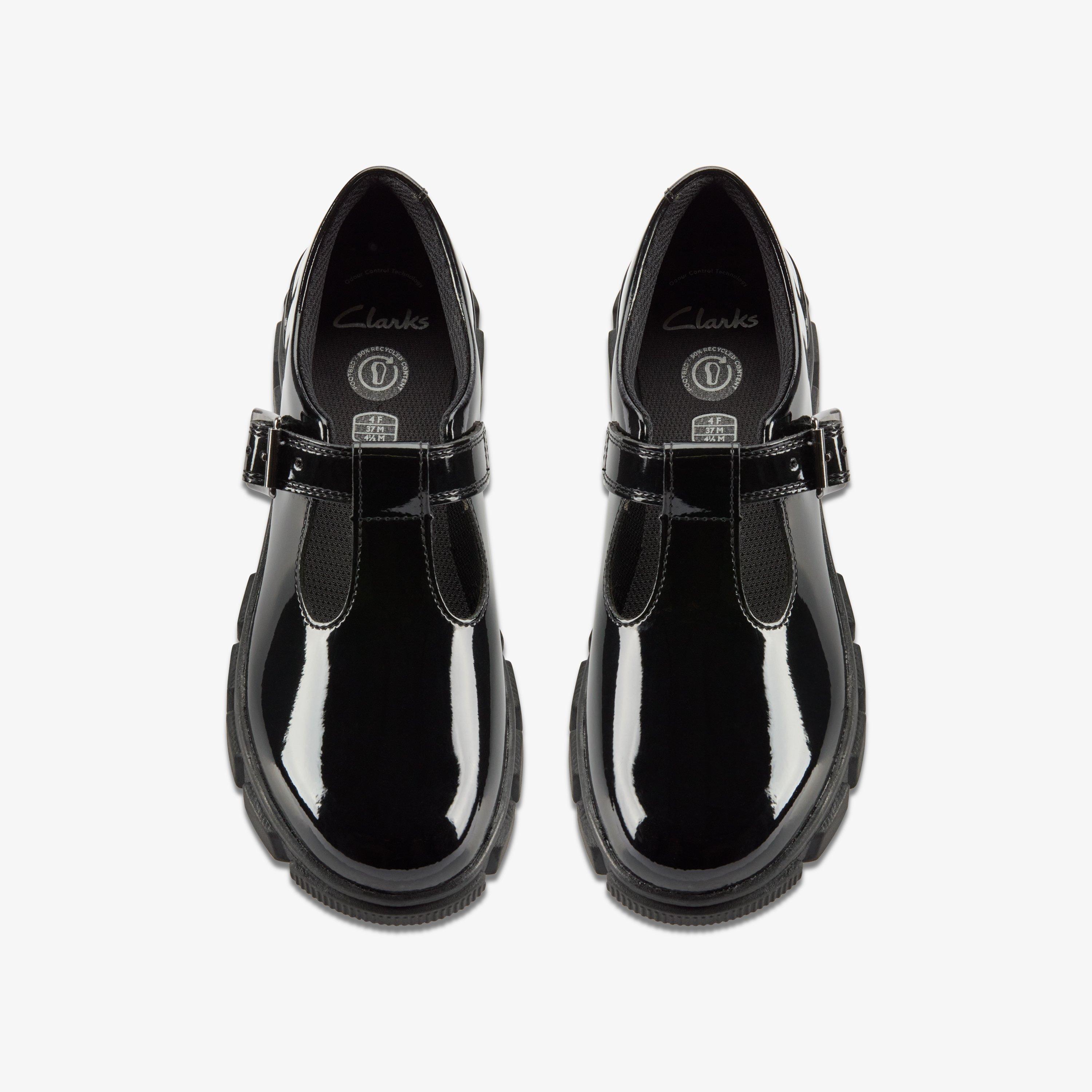 Evyn Bar Youth Black Patent T Bar Shoes School Shoes, view 6 of 6