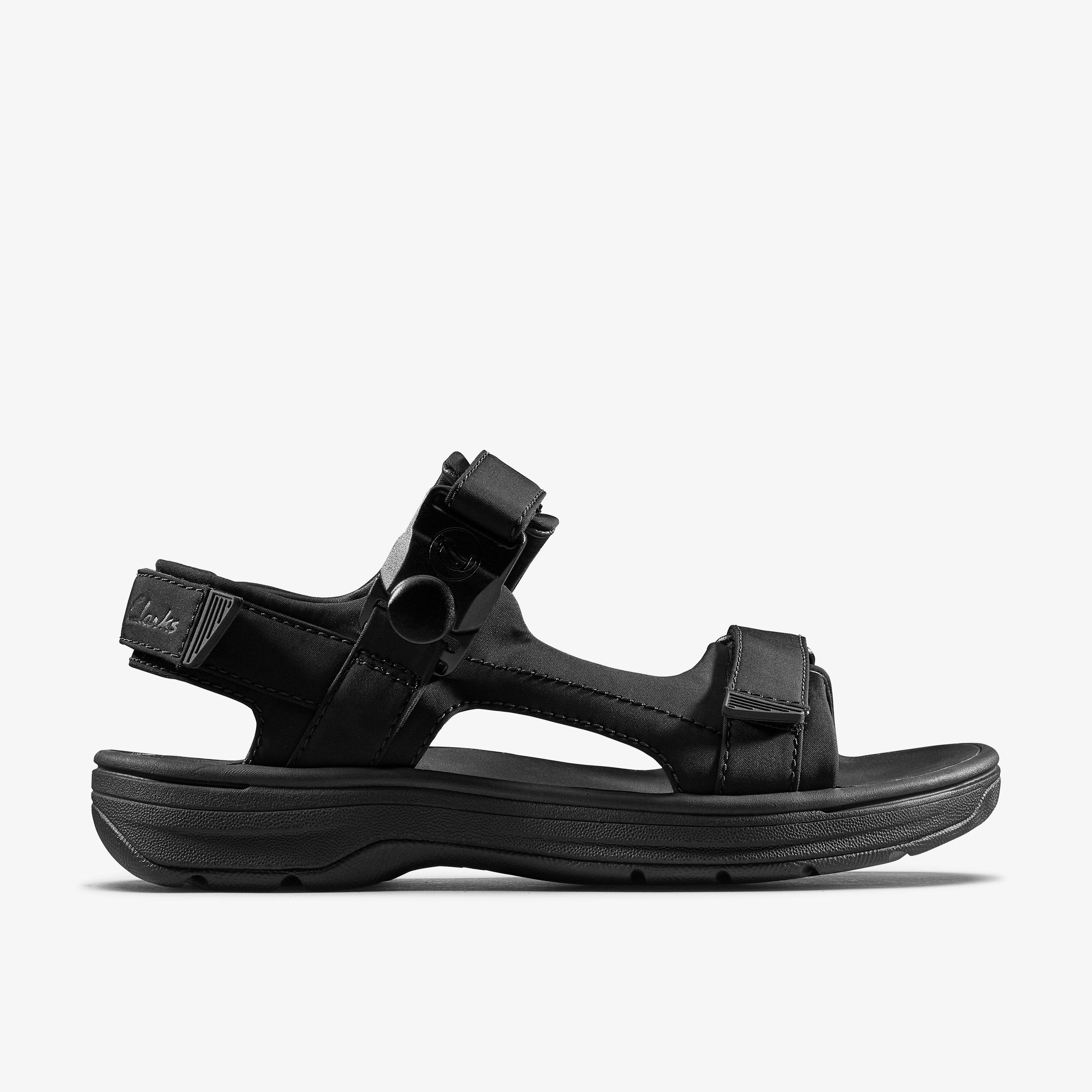 Clarks black sandals with sales flower