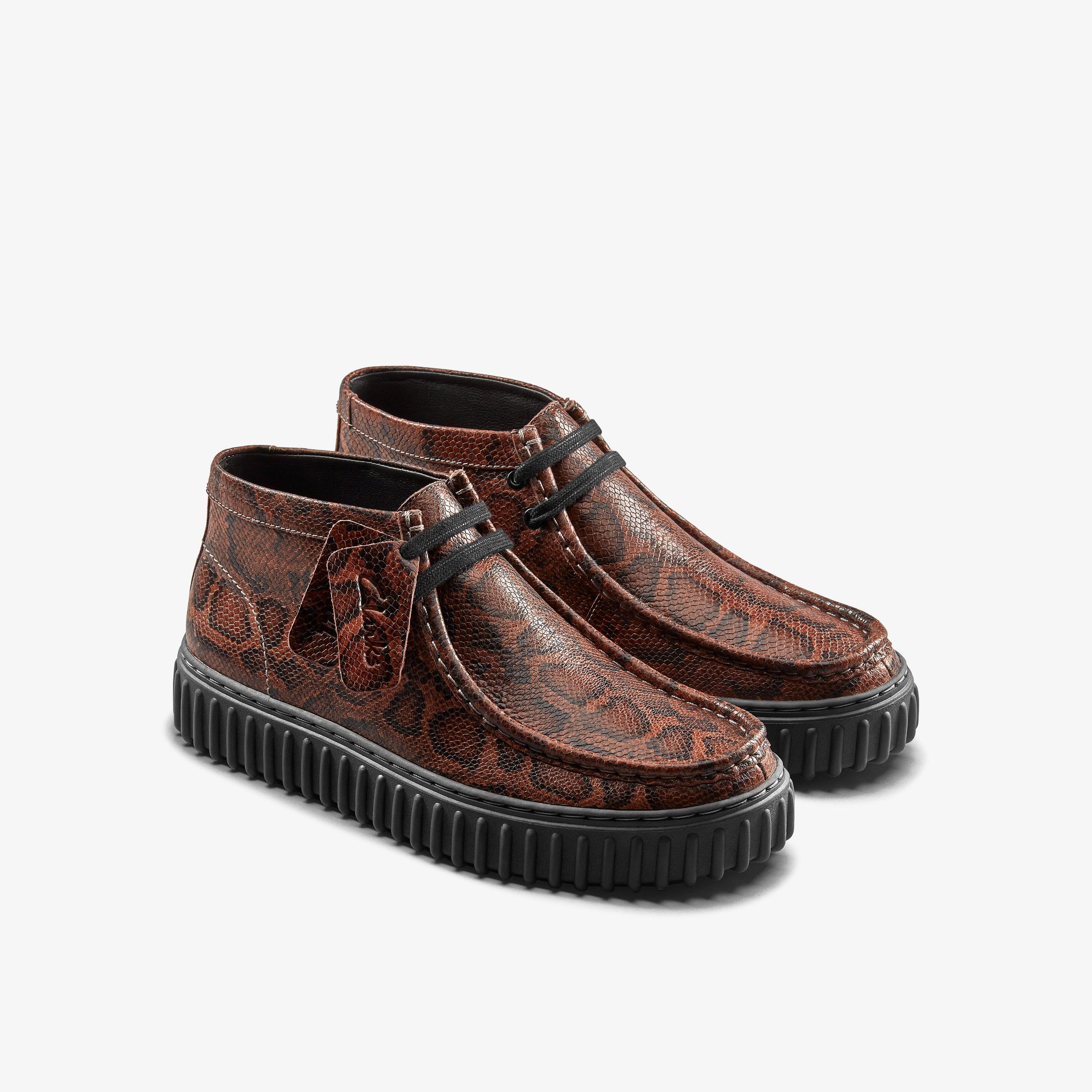 Martine Rose Torhill Hi Brown Snake Boots | Clarks US