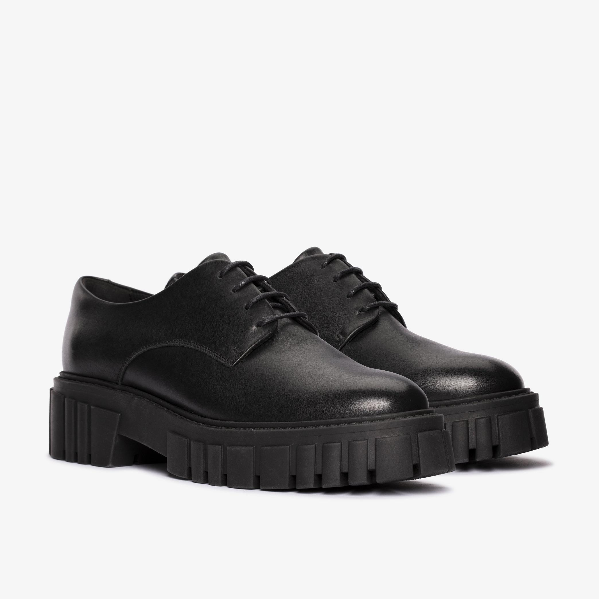 Womens Page Walk Black Leather Shoes | Clarks UK