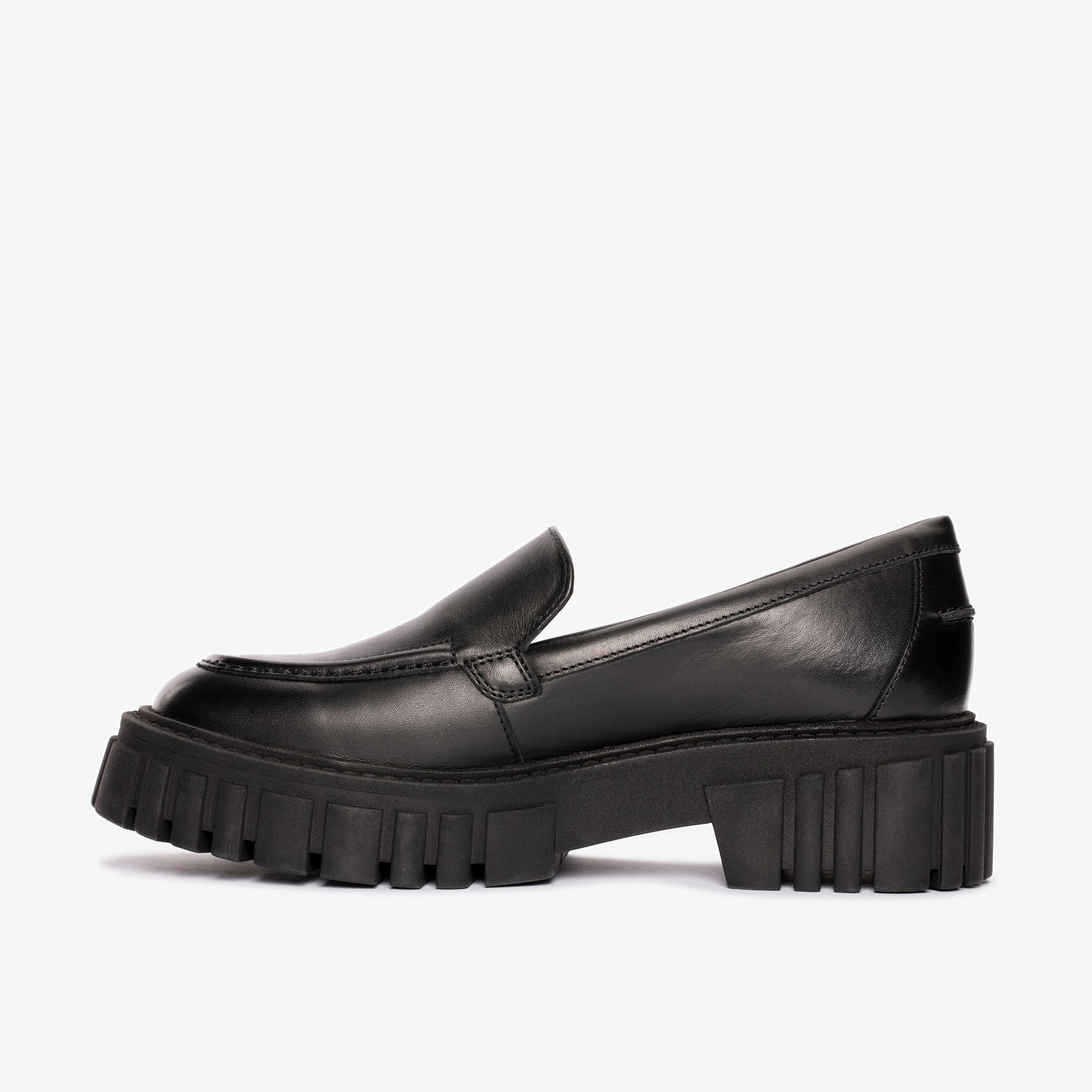 Womens Page Loafer Black Leather Loafers | Clarks UK