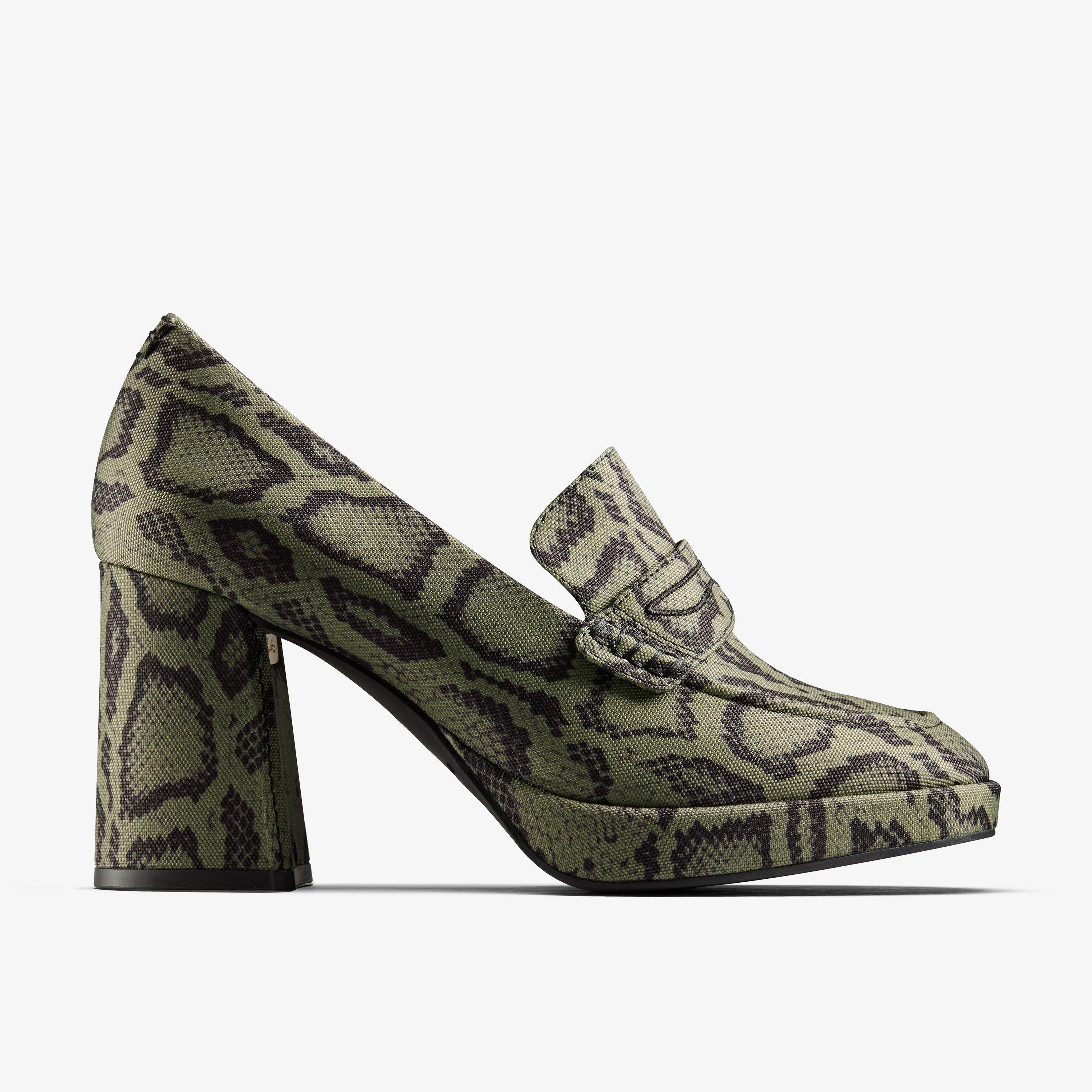 Martine Rose Loafer 2 Green Textile Loafers Slip Ons High Heels, view 1 of 6