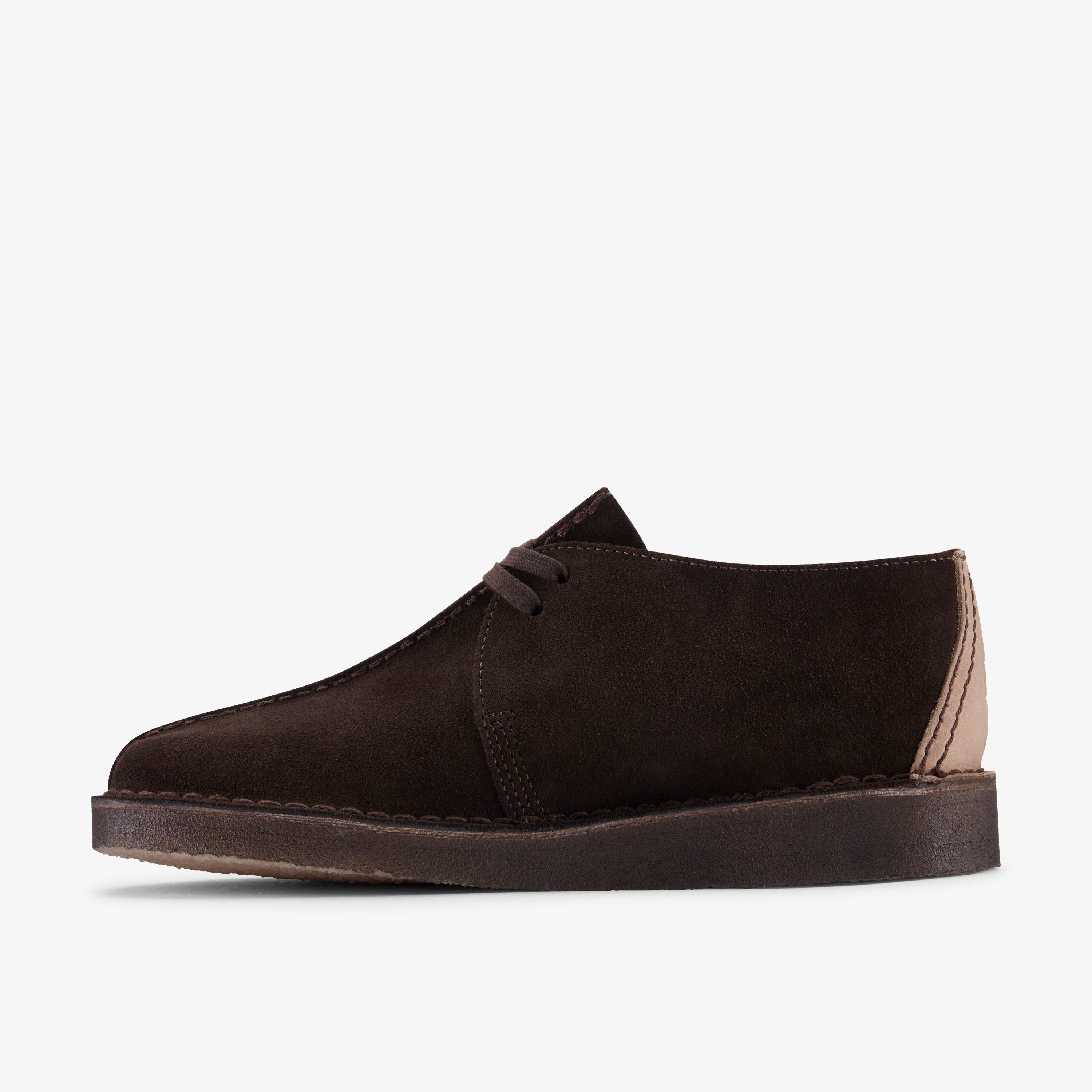 Mens Desert Trek Dark Brown Shoes | Clarks CA