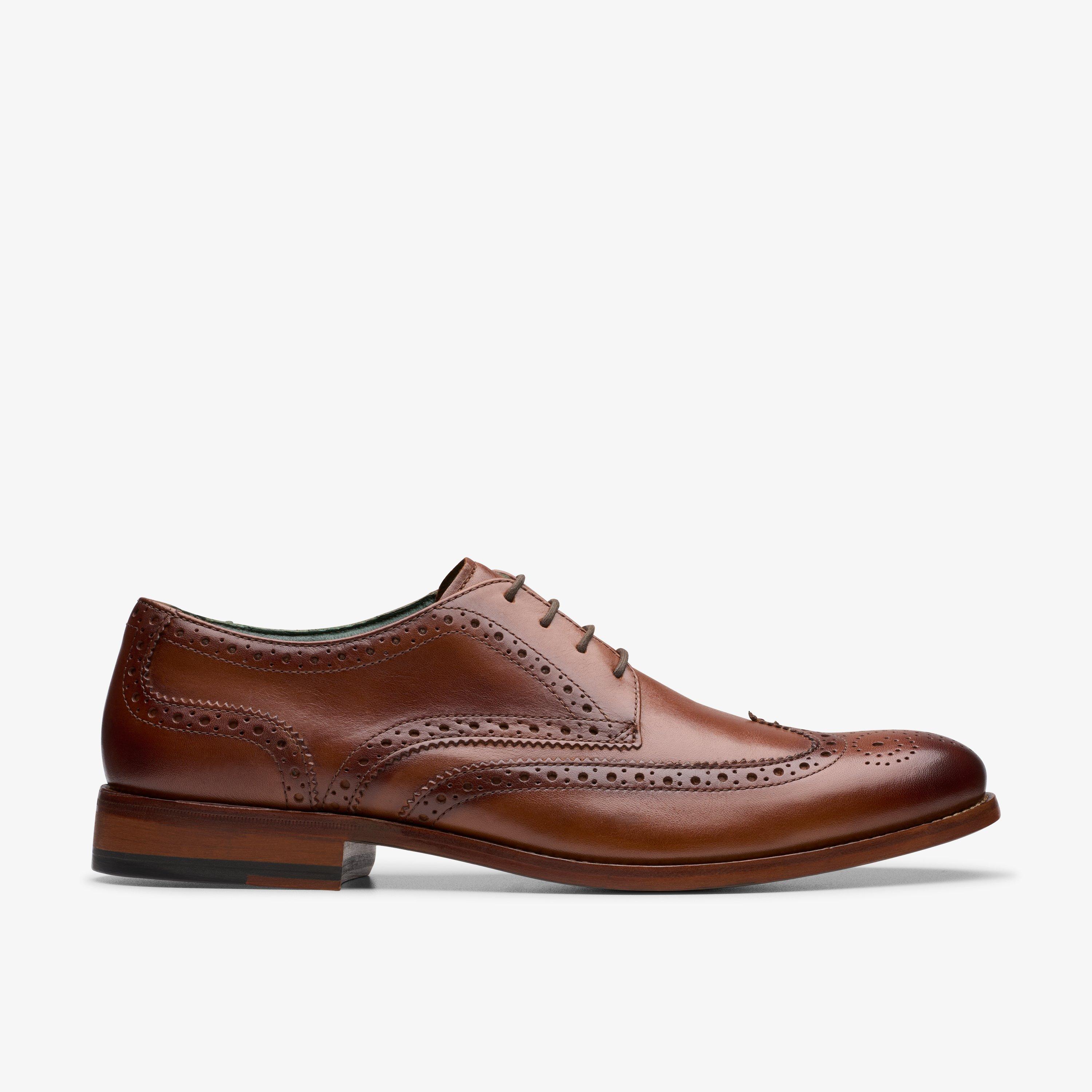 Clarks navy brogues online