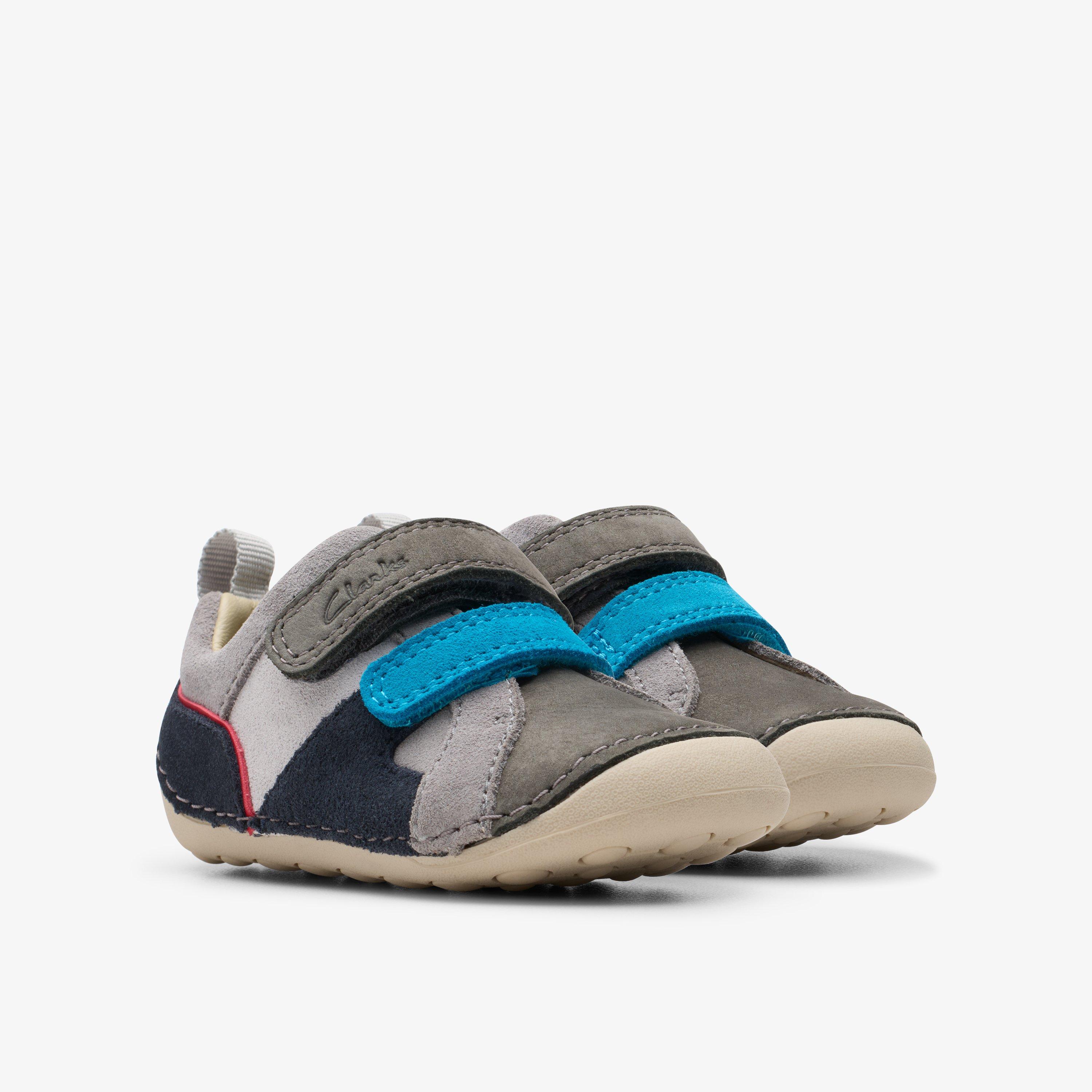 Tiny Oslo Toddler Grey Combination Pre Walker Riptape, view 4 of 6