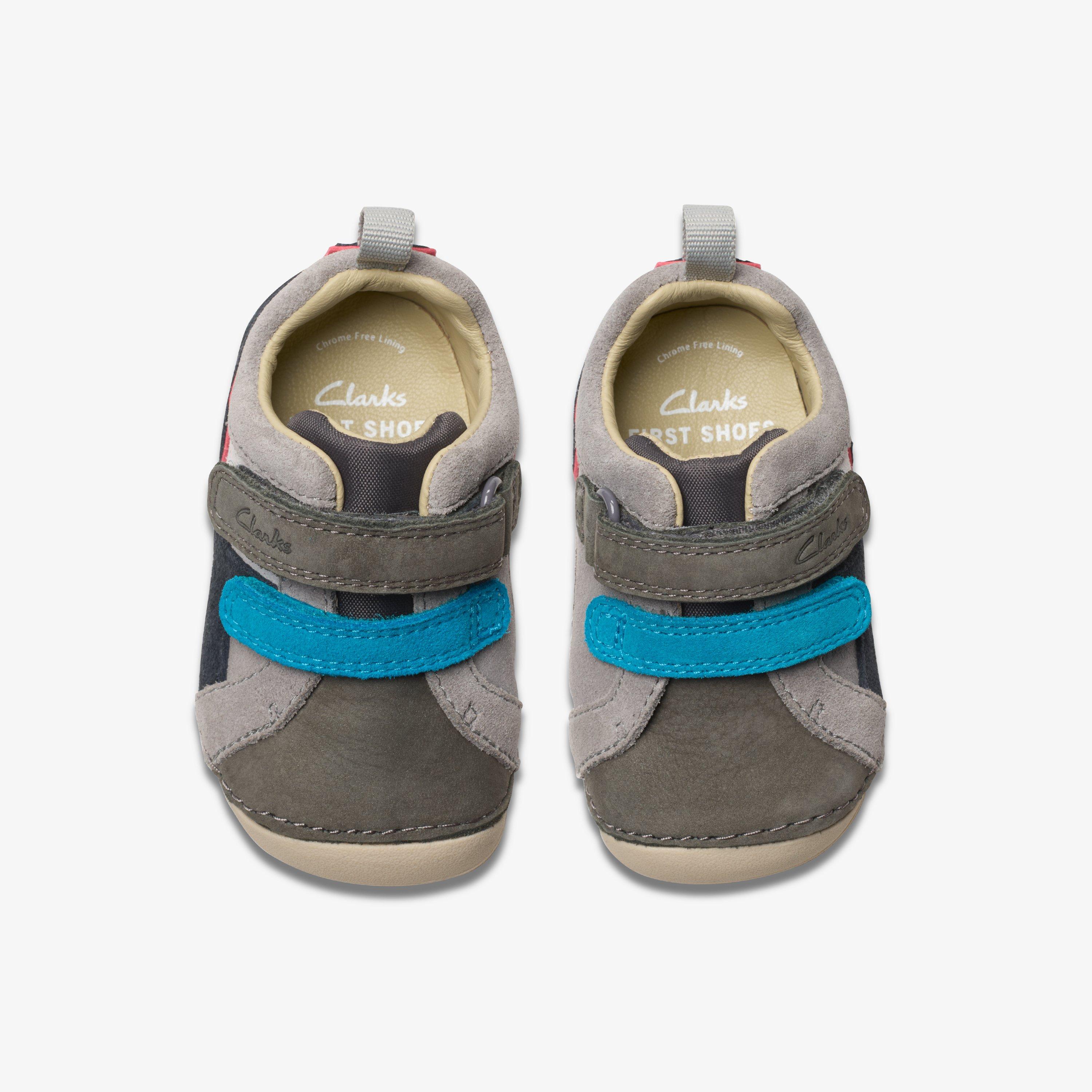 Tiny Oslo Toddler Grey Combination Pre Walker Riptape, view 6 of 6