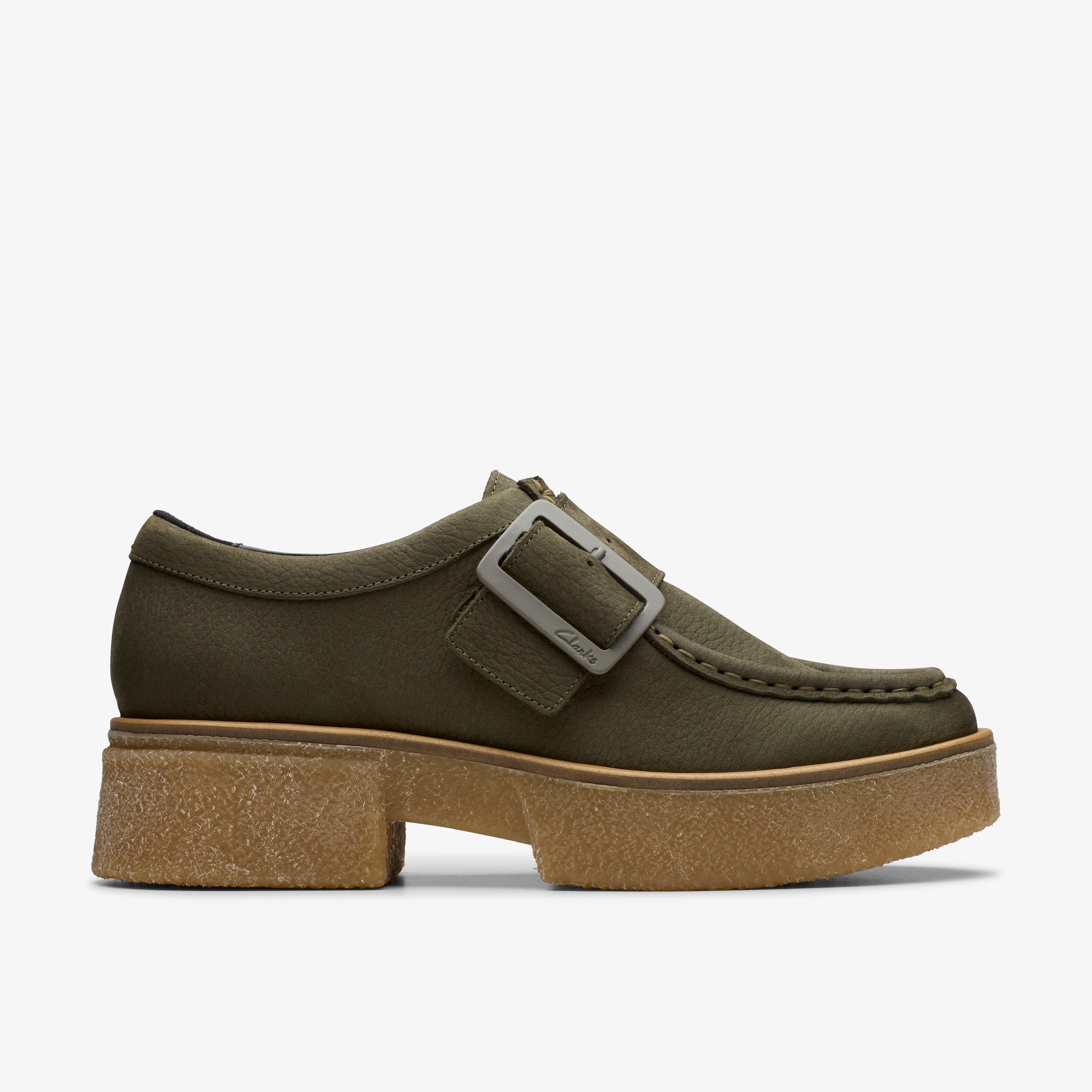 Linoso Monk Dark Green Nubuck Monk Slip Ons, view 1 of 7