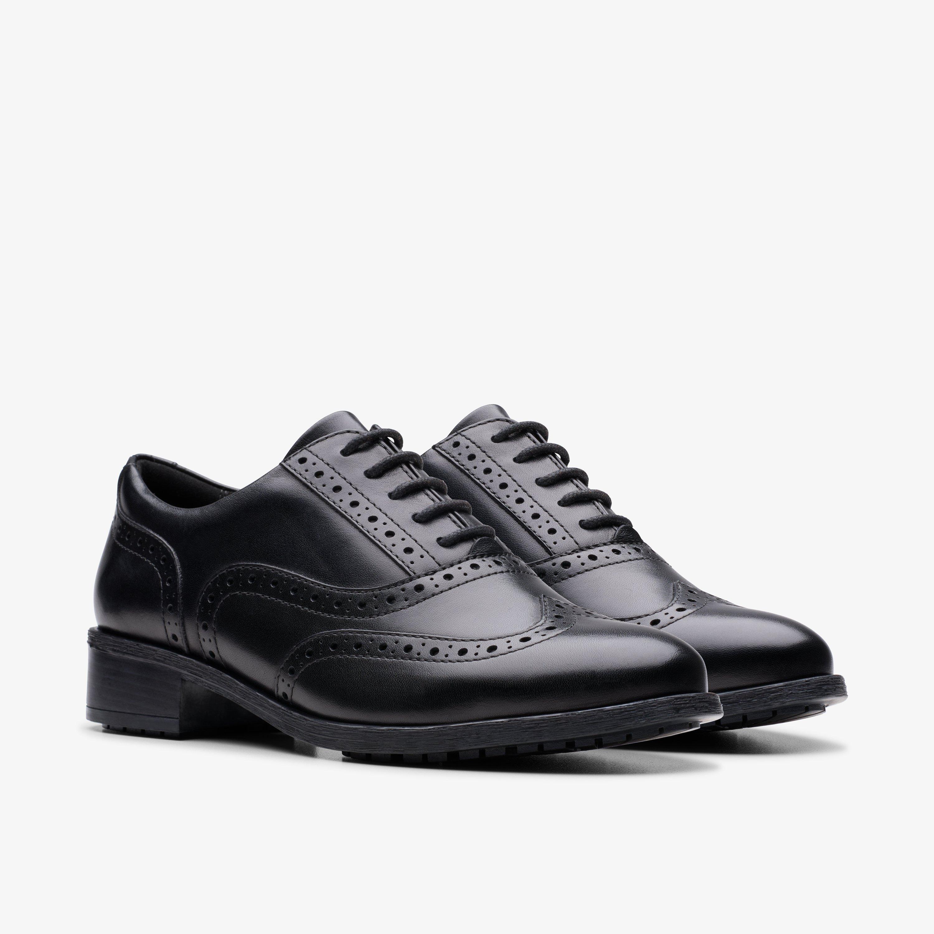 Clarks heeled brogues best sale