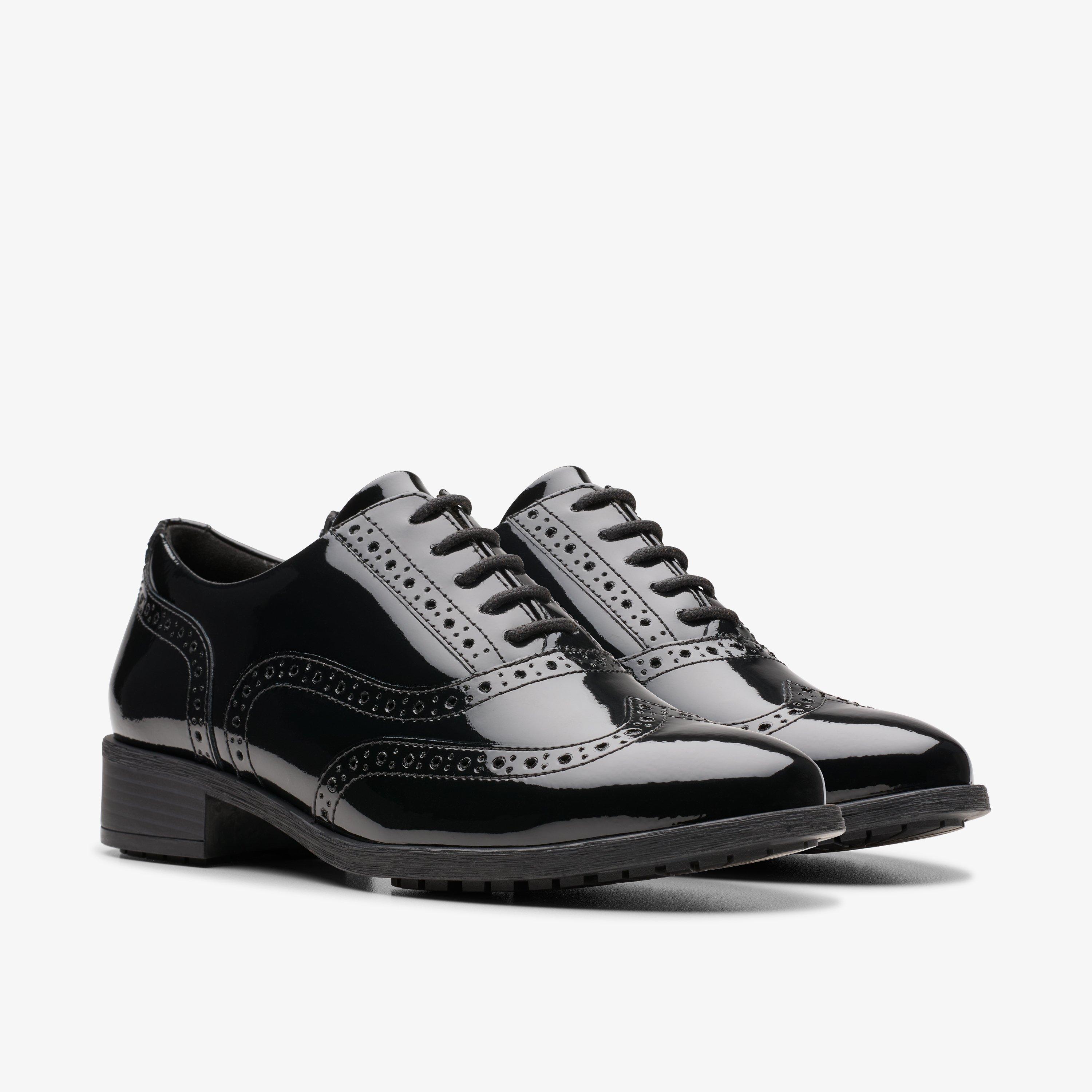 Clarks womens black fashion oxfords