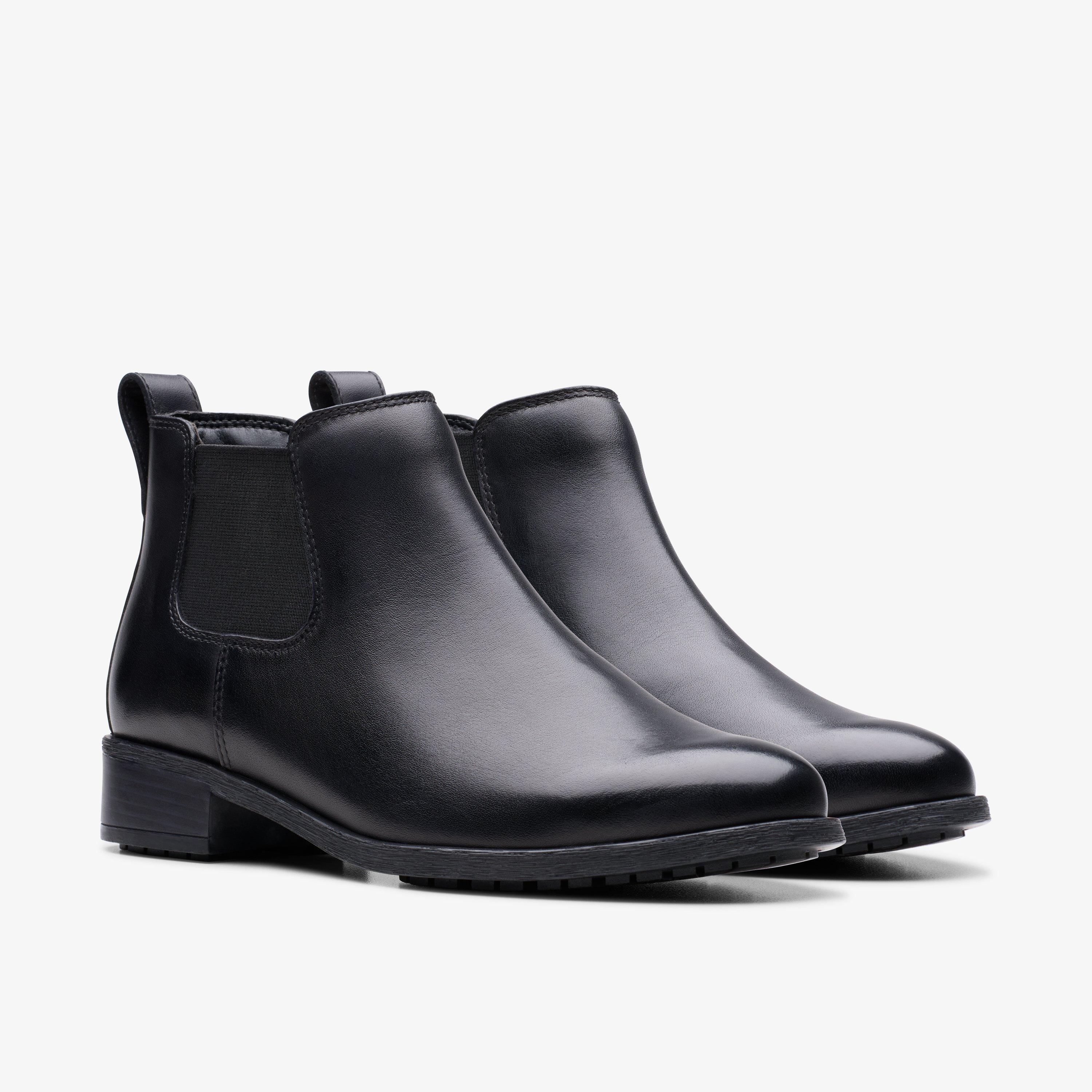 Clarks navy ankle boots best sale