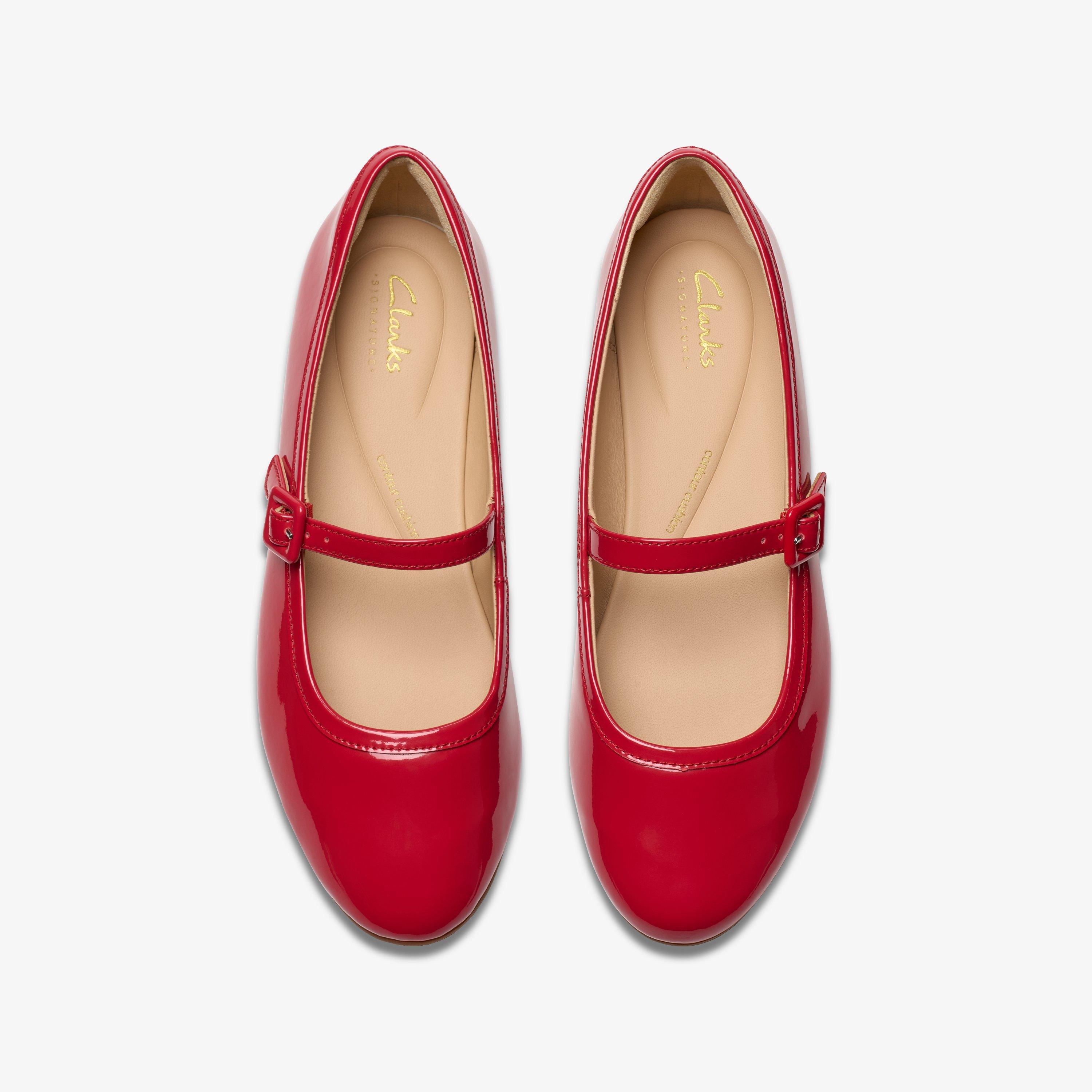 Womens Fawna Sky Red Patent Mary Jane Clarks US