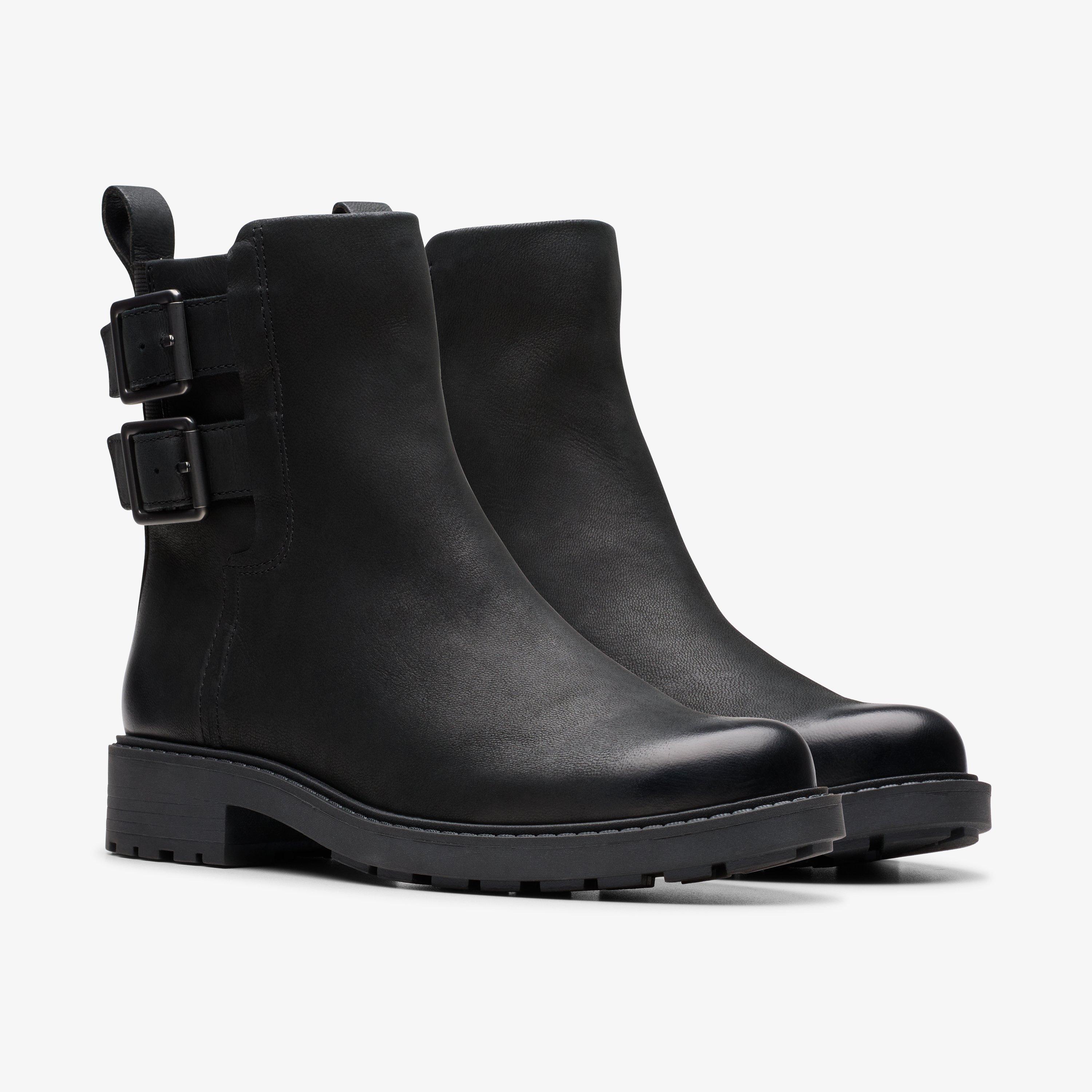 Orinoco 2 Bay Black Leather Ankle Boots, view 8 of 11
