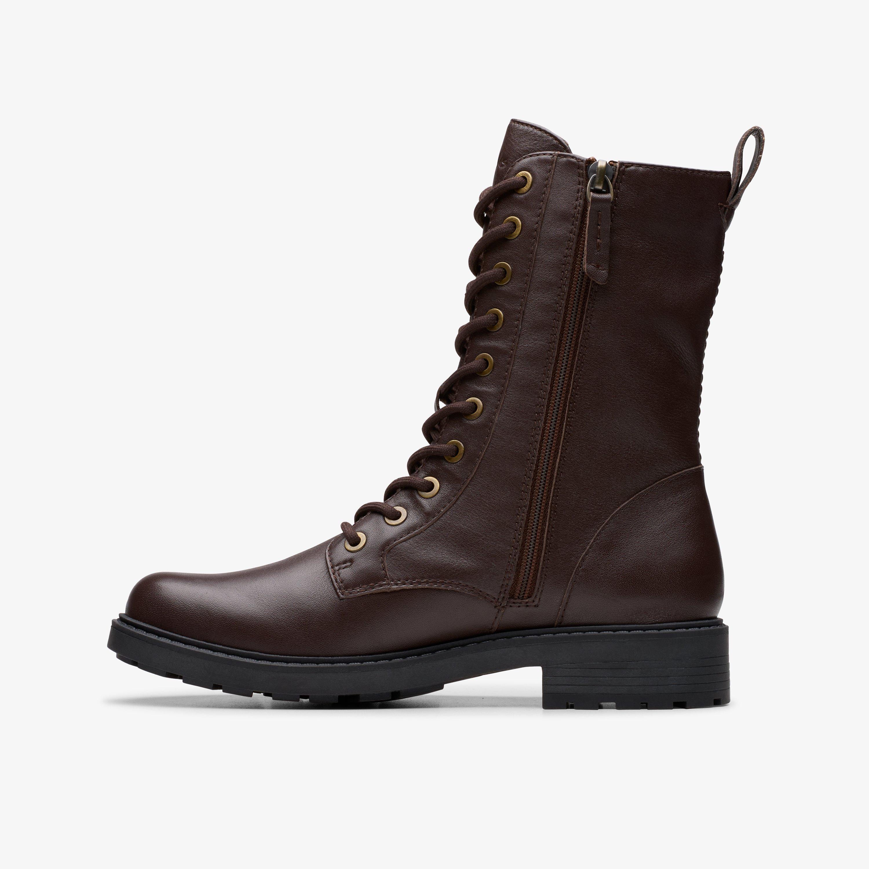 Clarks Womens Boots Orinoco2 Style Dark Leather 9 Brown