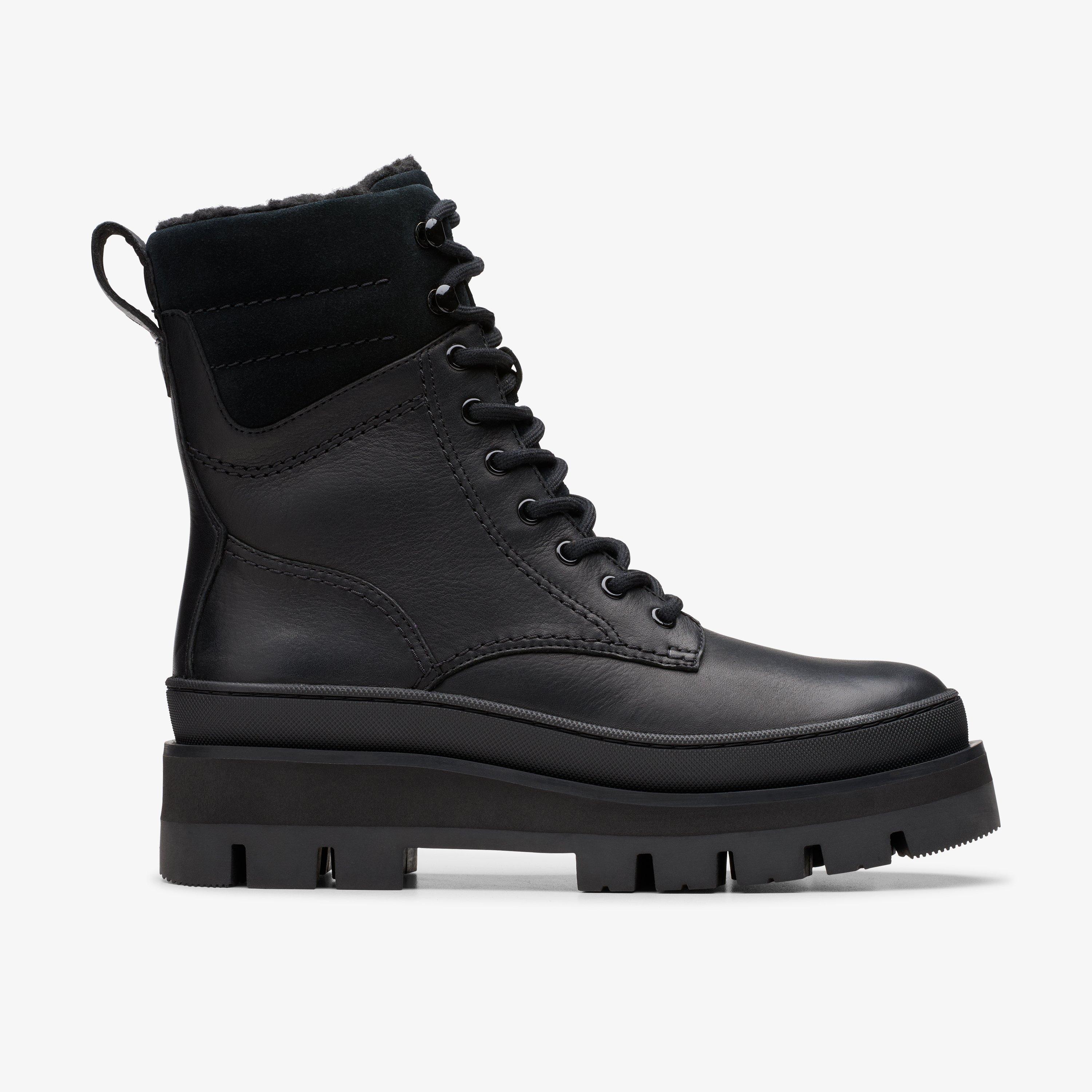 Orianna2 Hike Black Warmlined Leather Ankle Boots Walking, view 1 of 6