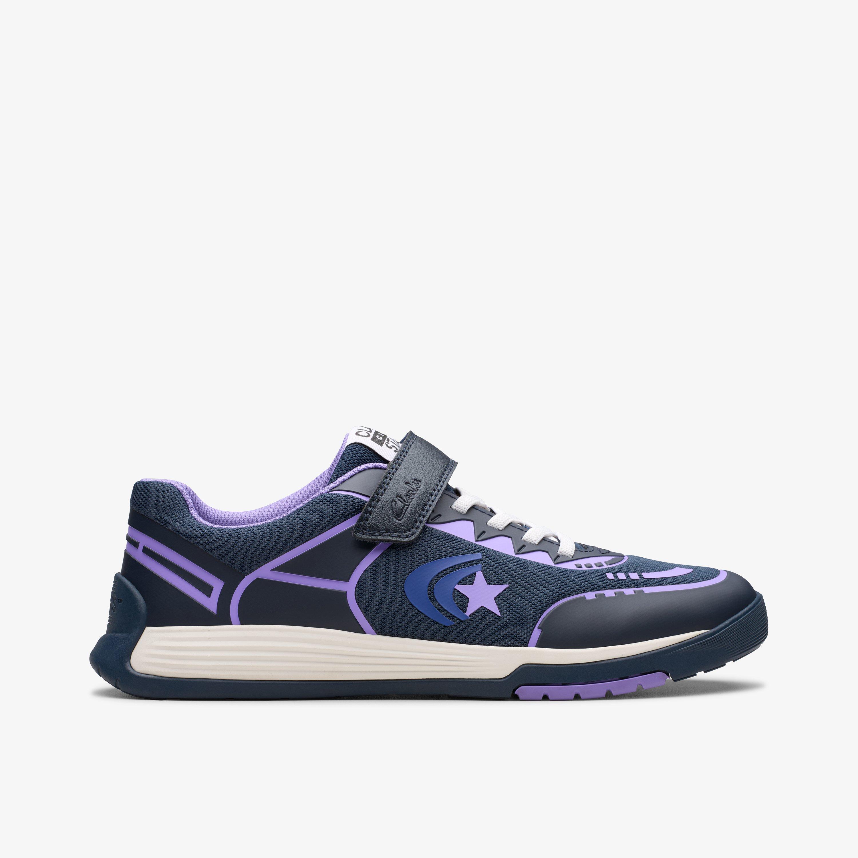 Girls Cica Star Flex Youth Navy Purple Trainers | Clarks UK