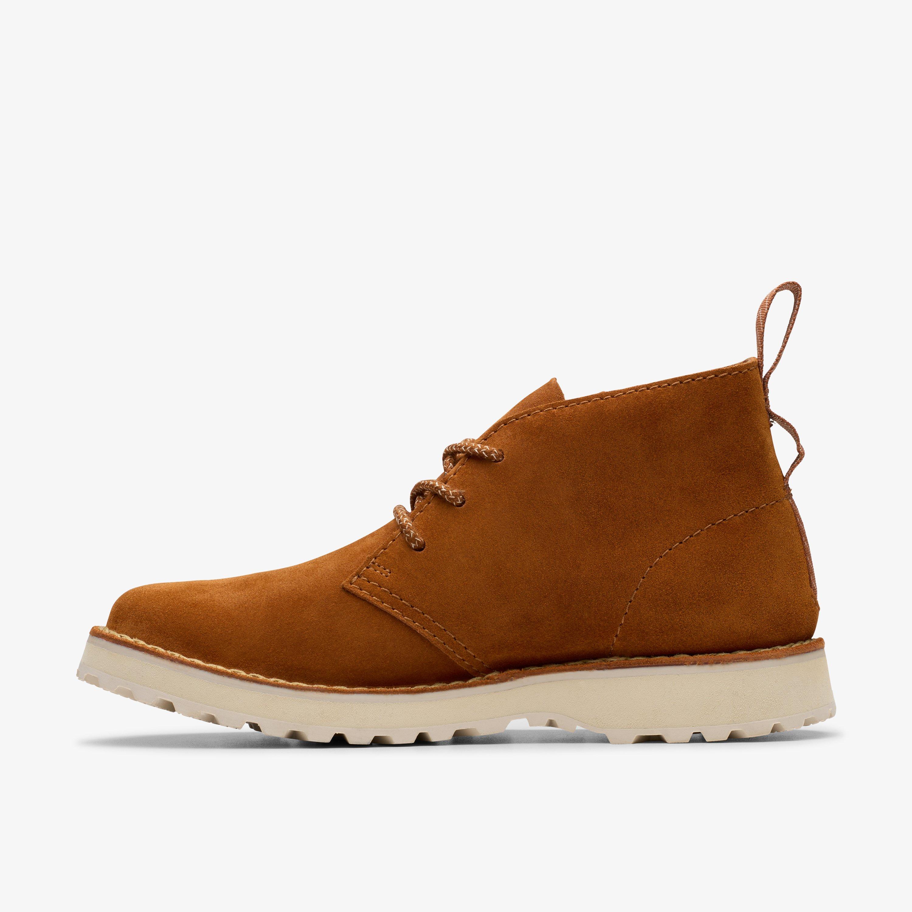 clarks tan leather desert boots