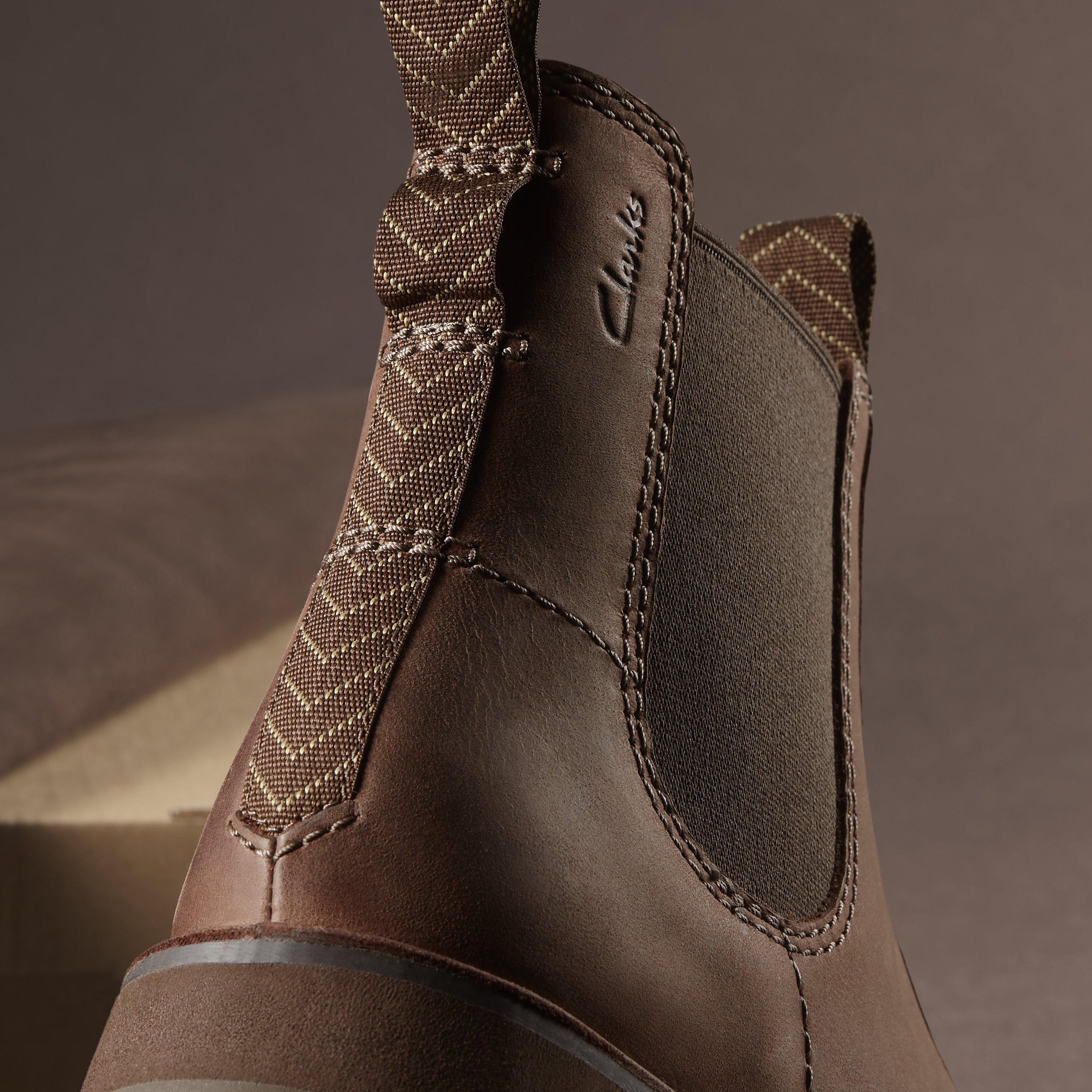 Solsbury Easy Dark Brown Leather Ankle Boots Chelsea Boots, view 5 of 12