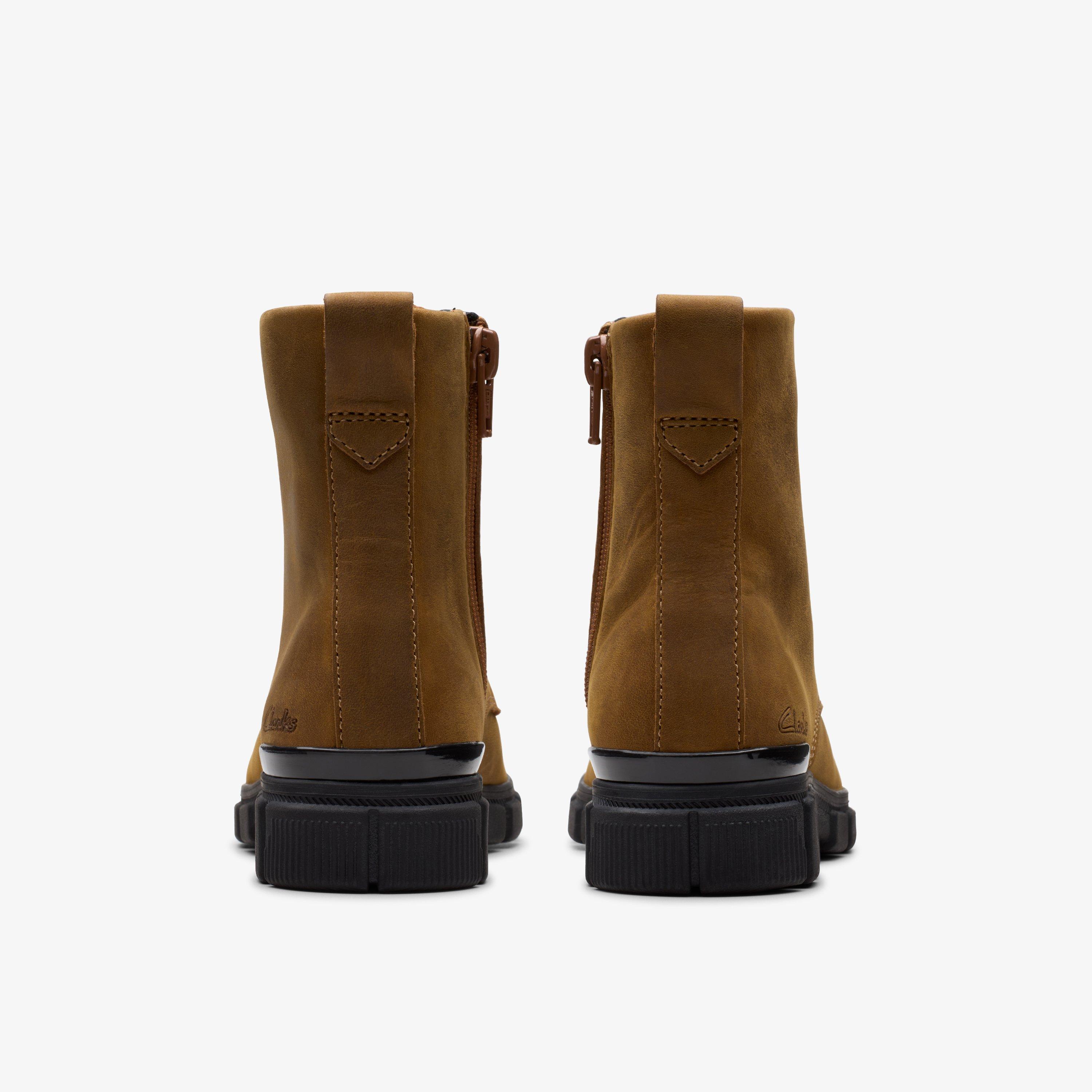 Evyn Top Kid Tan Ankle Boots Lace Up, view 5 of 6